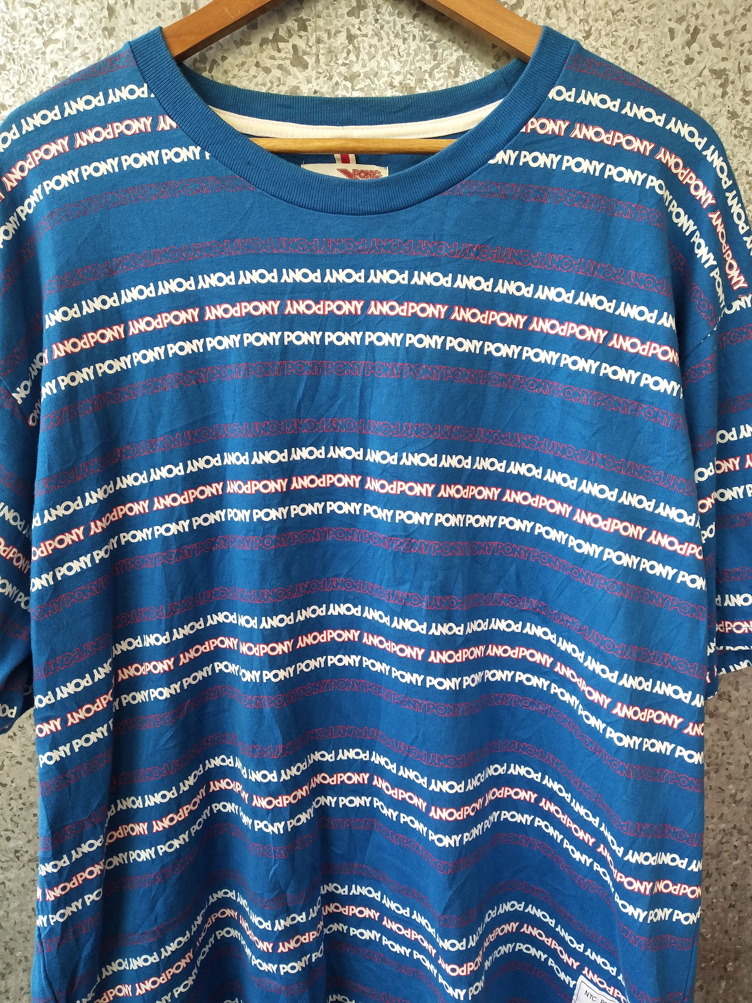 PONY Vintage PONY t shirt full print stripes Pony nice design Size US XL / EU 56 / 4 - 3 Thumbnail