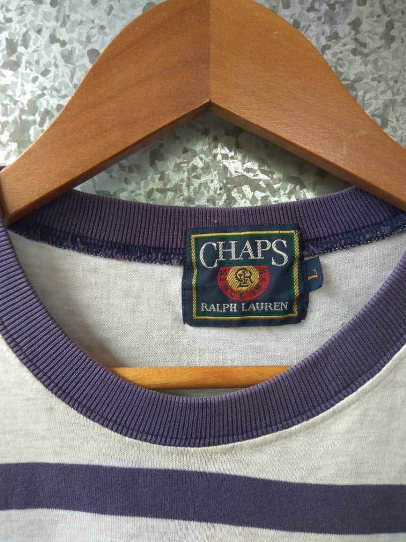 Chaps Ralph Lauren 🔥 Vintage Chaps Ralph Lauren stripes t shirt Size US L / EU 52-54 / 3 - 3 Thumbnail