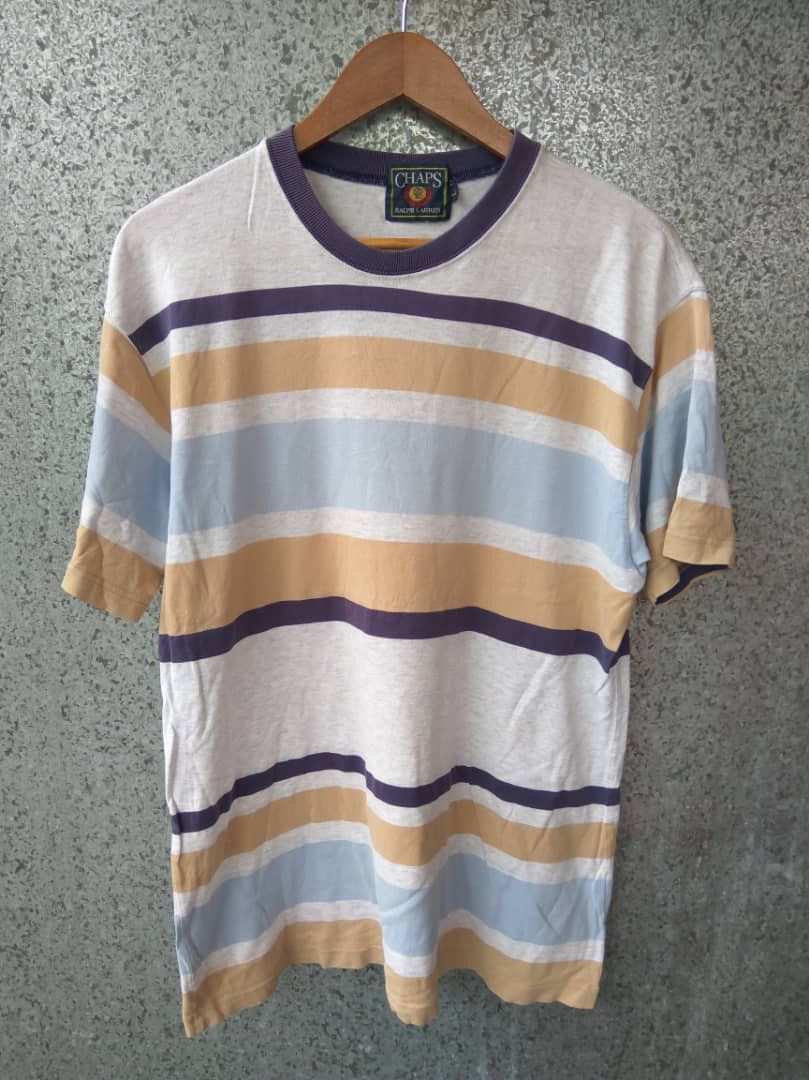 Chaps Ralph Lauren 🔥 Vintage Chaps Ralph Lauren stripes t shirt Size US L / EU 52-54 / 3 - 1 Thumbnail