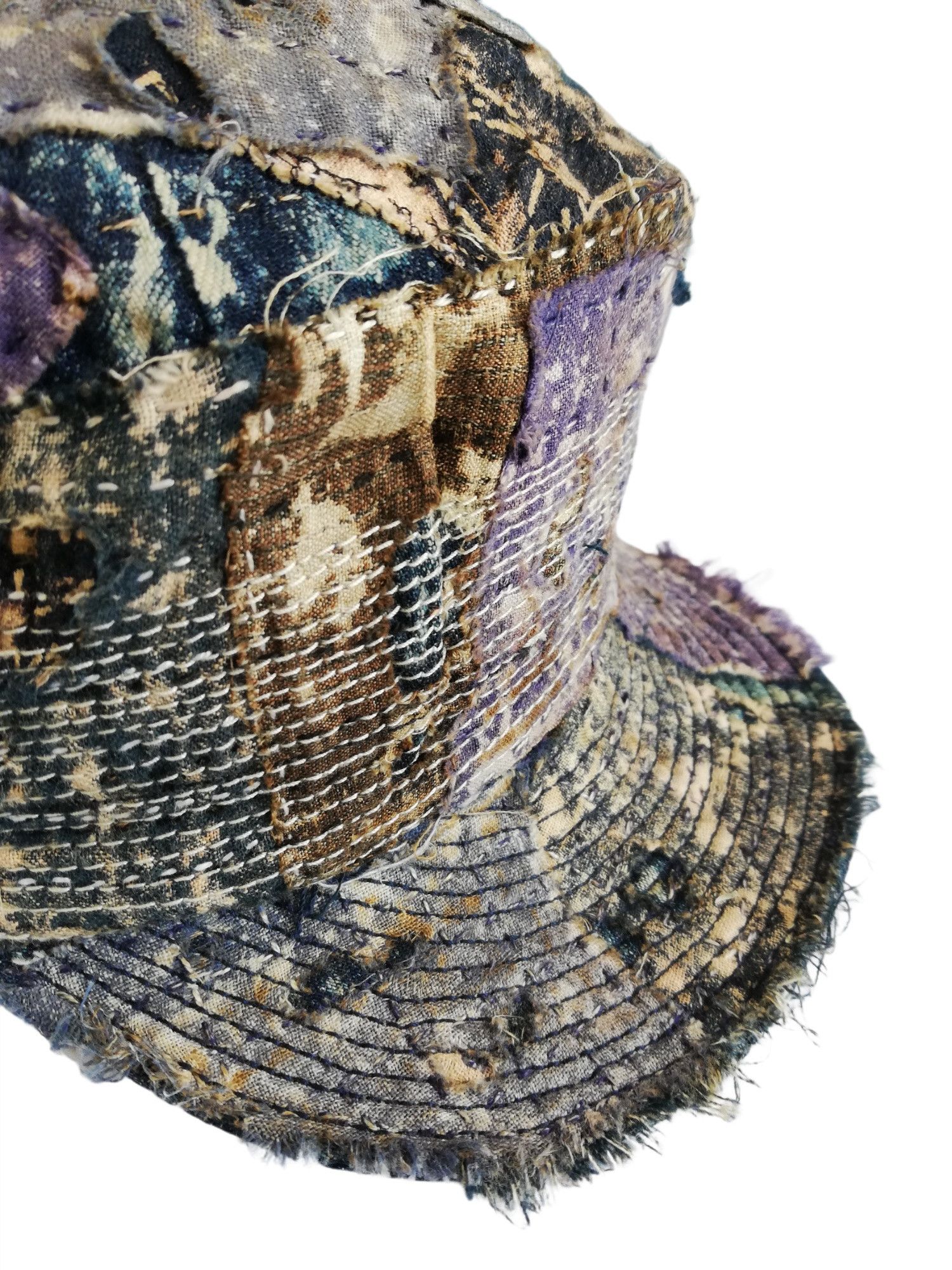 Japanese Brand 🔥Design Iconic Style Kapital Kogin Blue Washed Country Cap Size ONE SIZE - 13 Thumbnail