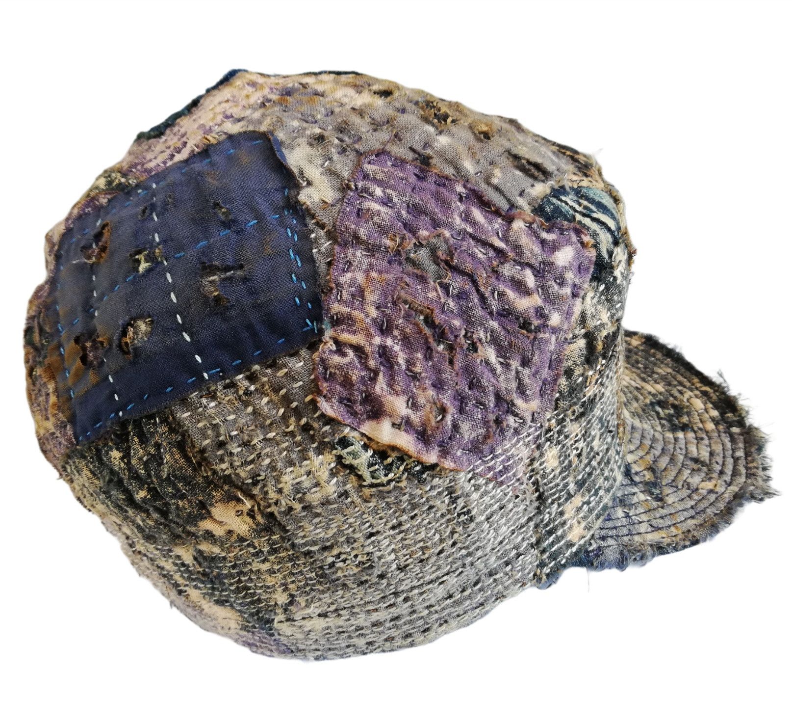 Japanese Brand 🔥Design Iconic Style Kapital Kogin Blue Washed Country Cap Size ONE SIZE - 12 Thumbnail