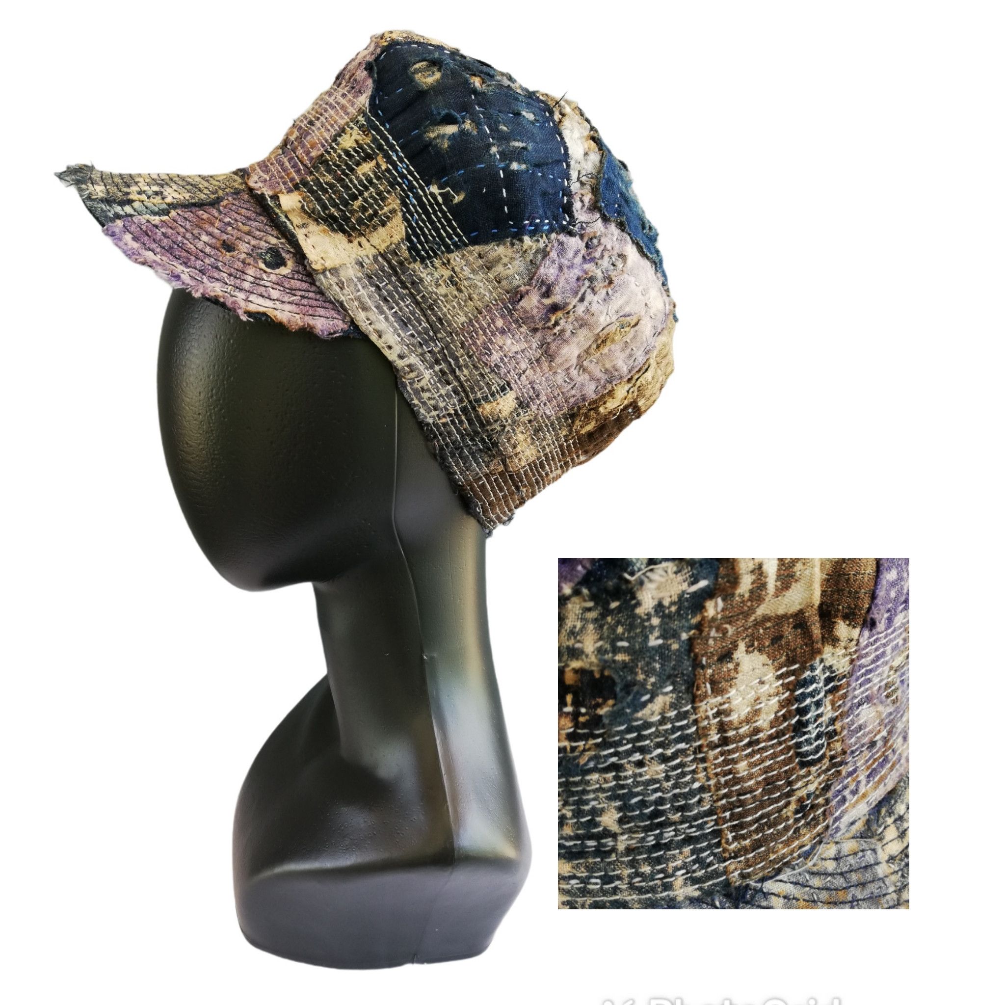 Japanese Brand 🔥Design Iconic Style Kapital Kogin Blue Washed Country Cap Size ONE SIZE - 1 Thumbnail