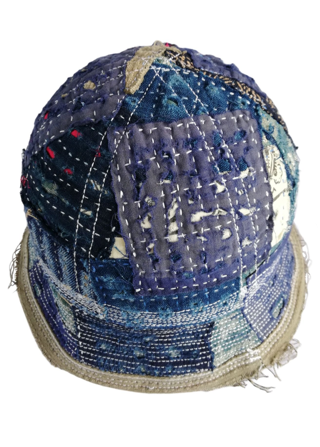 Indigo × Japanese Brand 🔥Design Iconic Style Kapital Distressed Boro Bucket Hat Size ONE SIZE - 13 Thumbnail