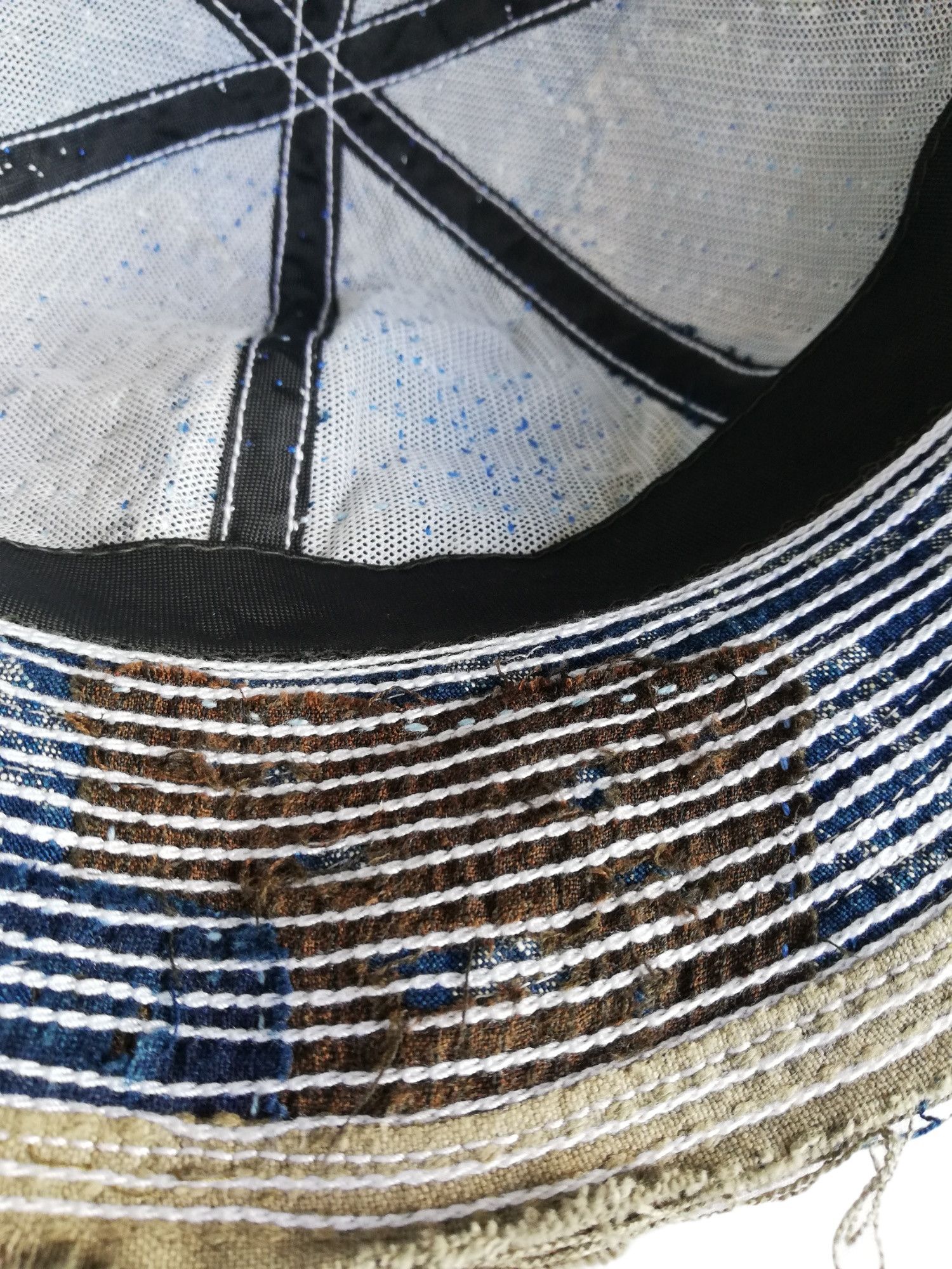 Indigo × Japanese Brand 🔥Design Iconic Style Kapital Distressed Boro Bucket Hat Size ONE SIZE - 16 Thumbnail