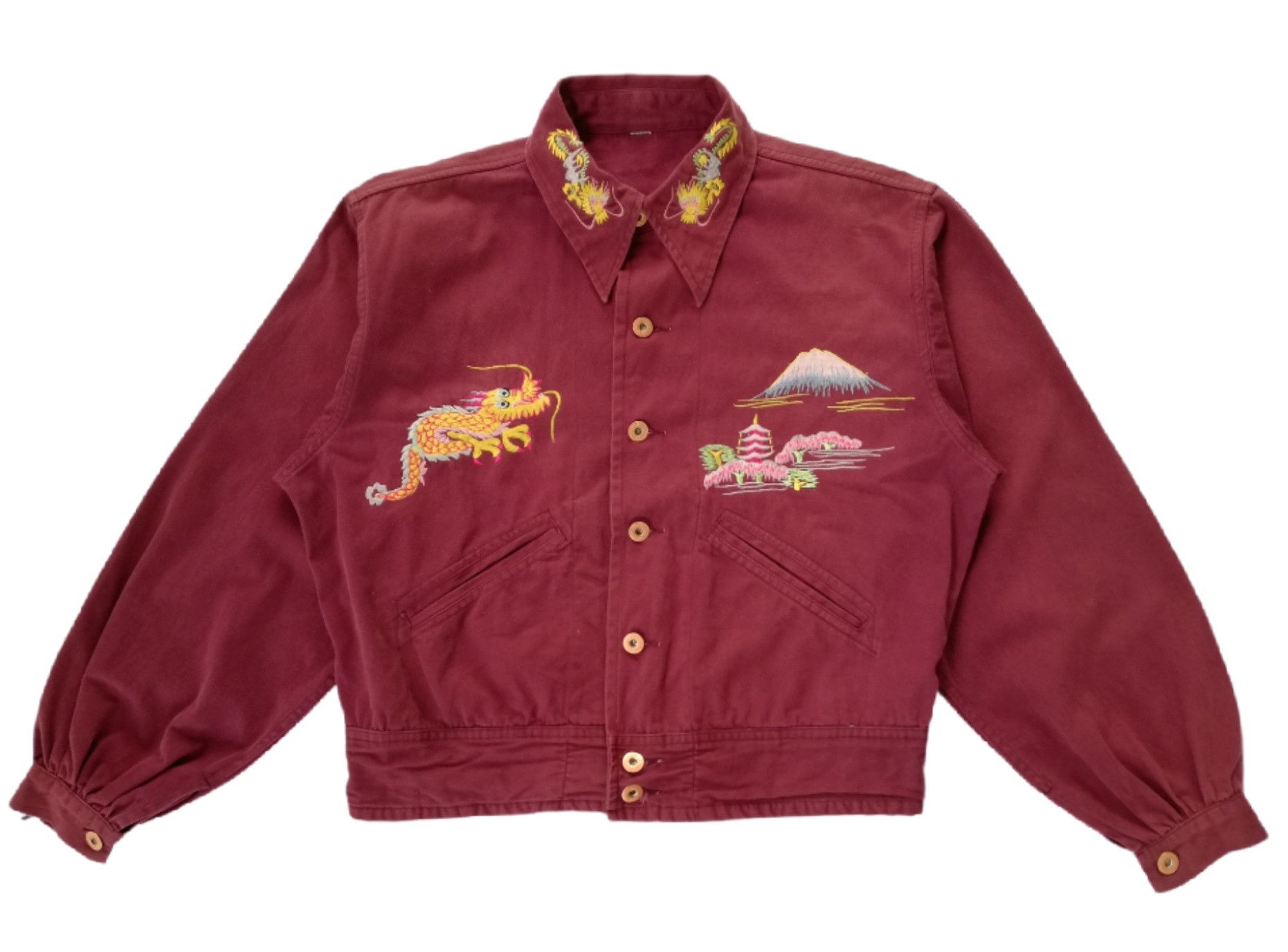 Japanese Brand 🔥Vintage 50s Original Mt.Fuji Yama Cotton Military Sukajan Size US M / EU 48-50 / 2 - 6 Thumbnail