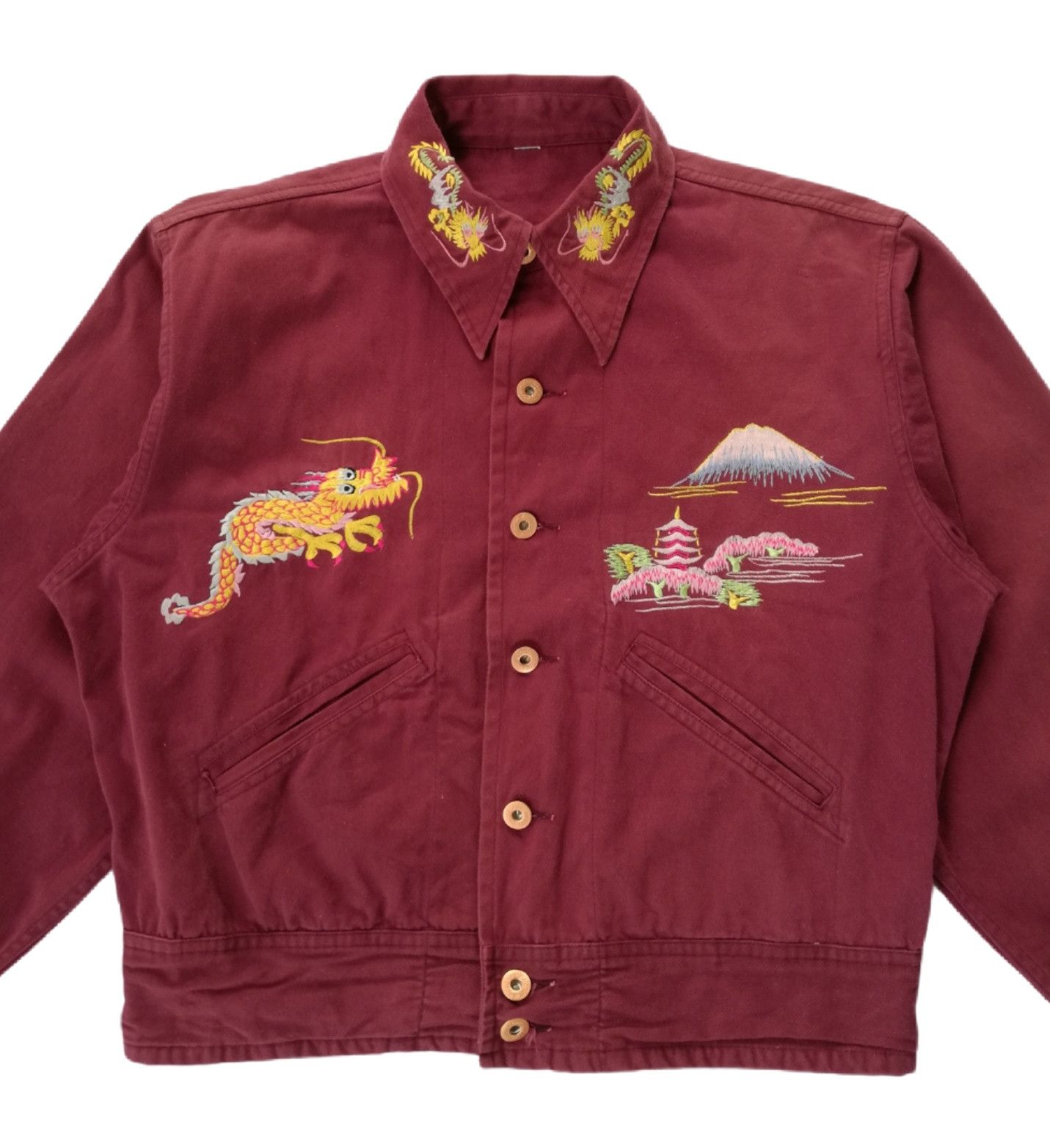 Japanese Brand 🔥Vintage 50s Original Mt.Fuji Yama Cotton Military Sukajan Size US M / EU 48-50 / 2 - 7 Thumbnail
