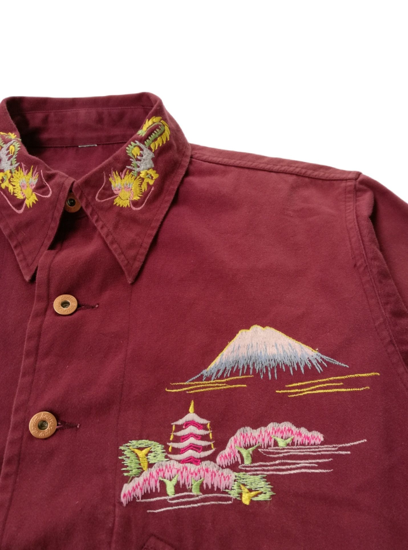 Japanese Brand 🔥Vintage 50s Original Mt.Fuji Yama Cotton Military Sukajan Size US M / EU 48-50 / 2 - 12 Thumbnail