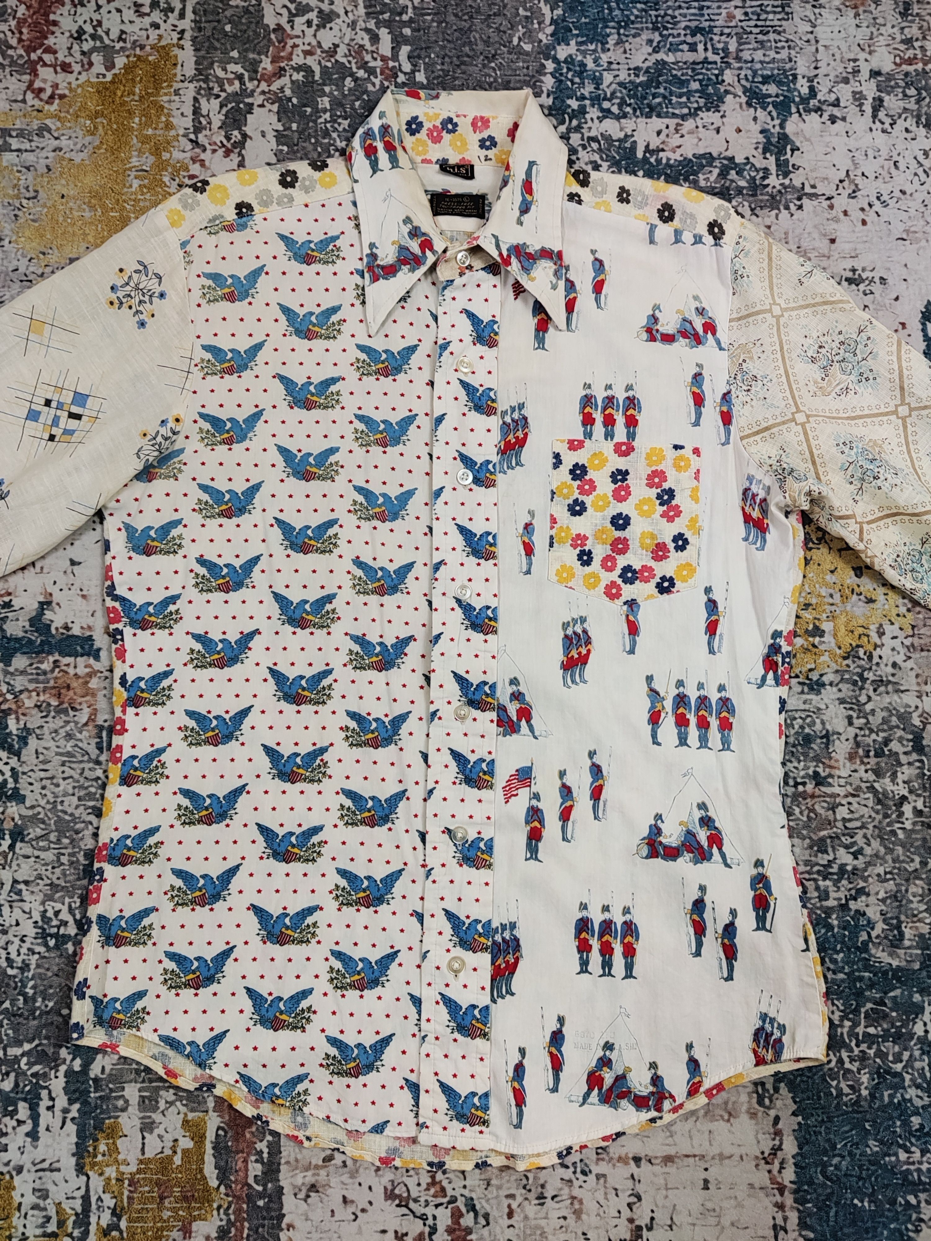 Kapital 60’s/70's H.i.s Western Shirt Made In Usa Army Rare Size US L / EU 52-54 / 3 - 2 Thumbnail