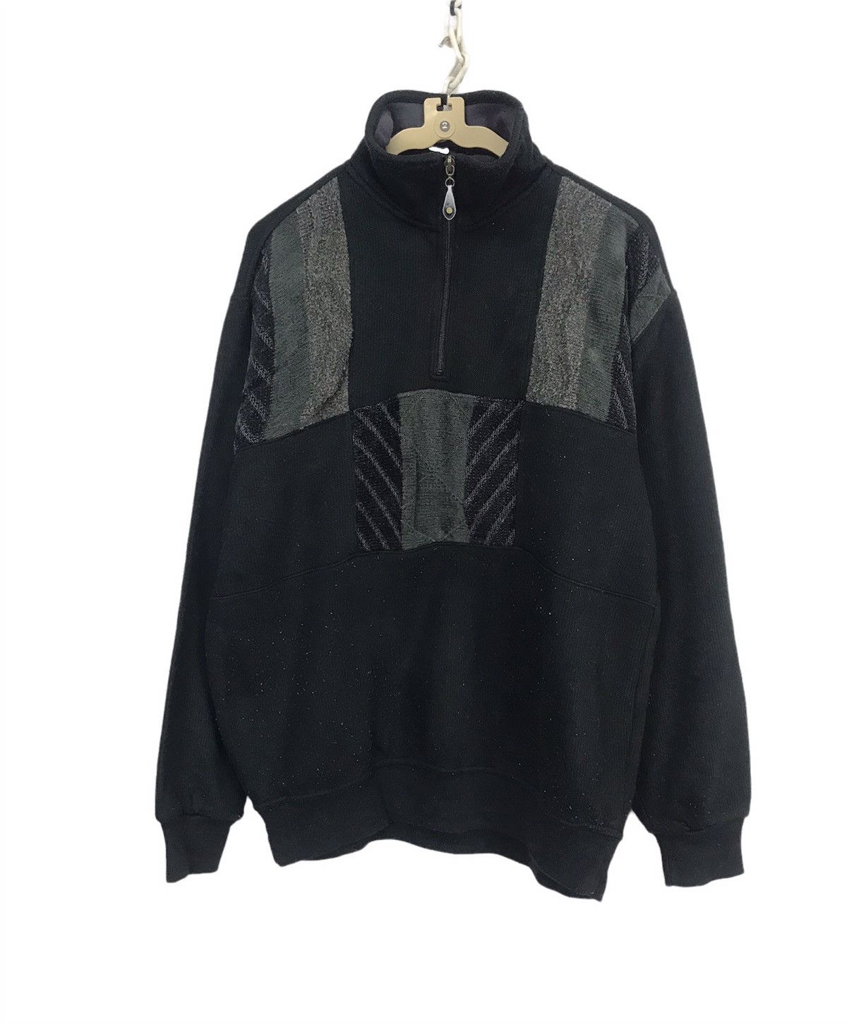 Japanese Brand × Vintage Rovello half zipper patchwork sweatshirt Size US M / EU 48-50 / 2 - 1 Thumbnail