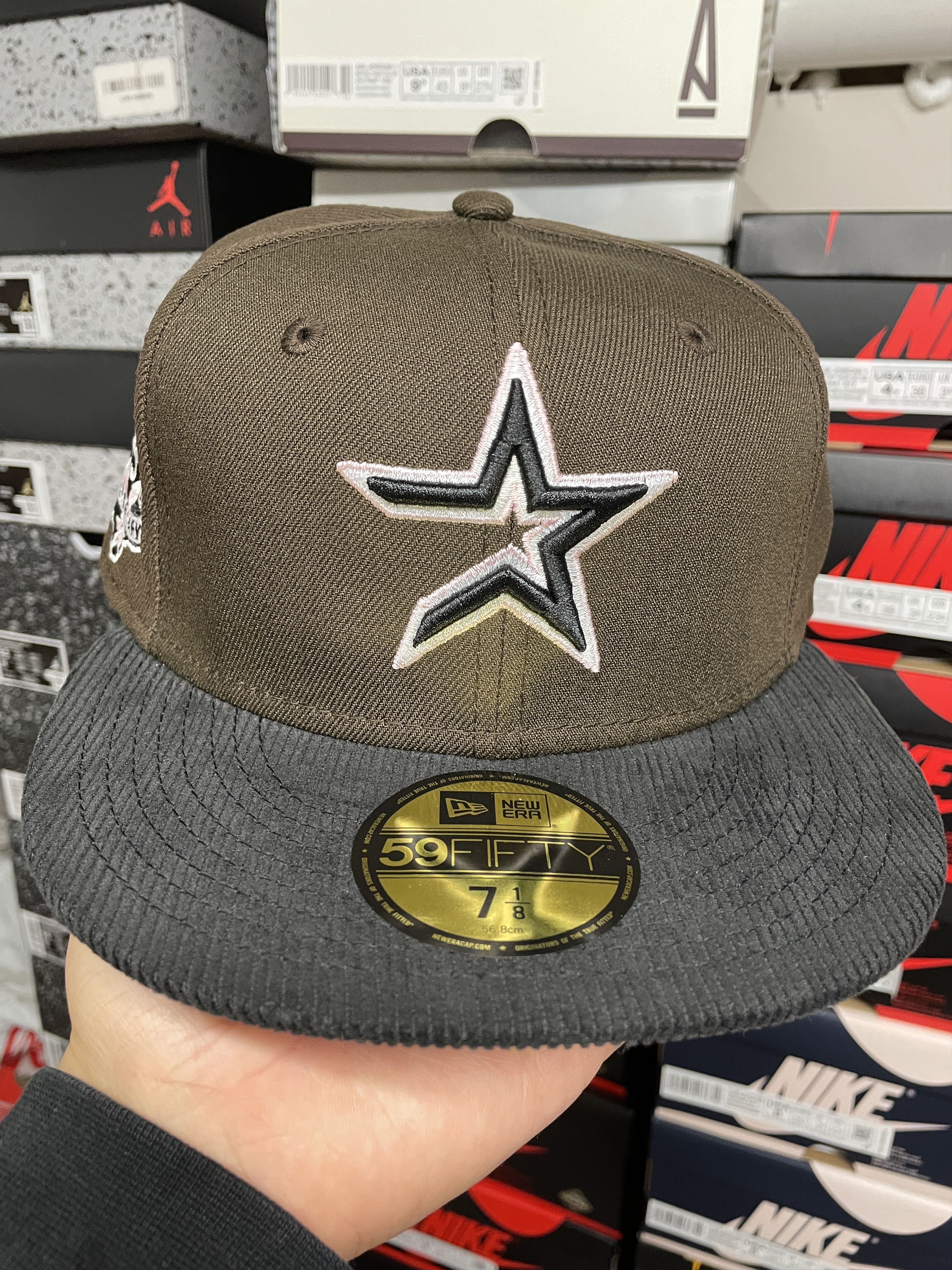 MLB × New Era 7 1/8 Mocha Corduroy Houston Astros 45th Brown Pink Proimage Size ONE SIZE - 2 Thumbnail