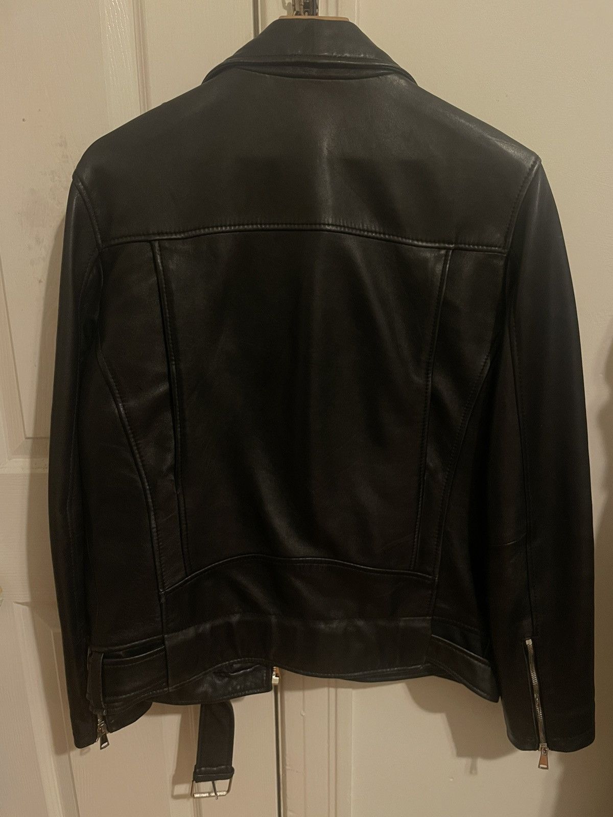 Zara Zara Lambskin Leather Biker Jacket - Size M Size US M / EU 48-50 / 2 - 8 Thumbnail