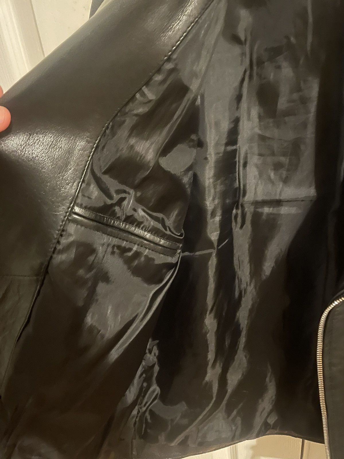 Zara Zara Lambskin Leather Biker Jacket - Size M Size US M / EU 48-50 / 2 - 12 Thumbnail