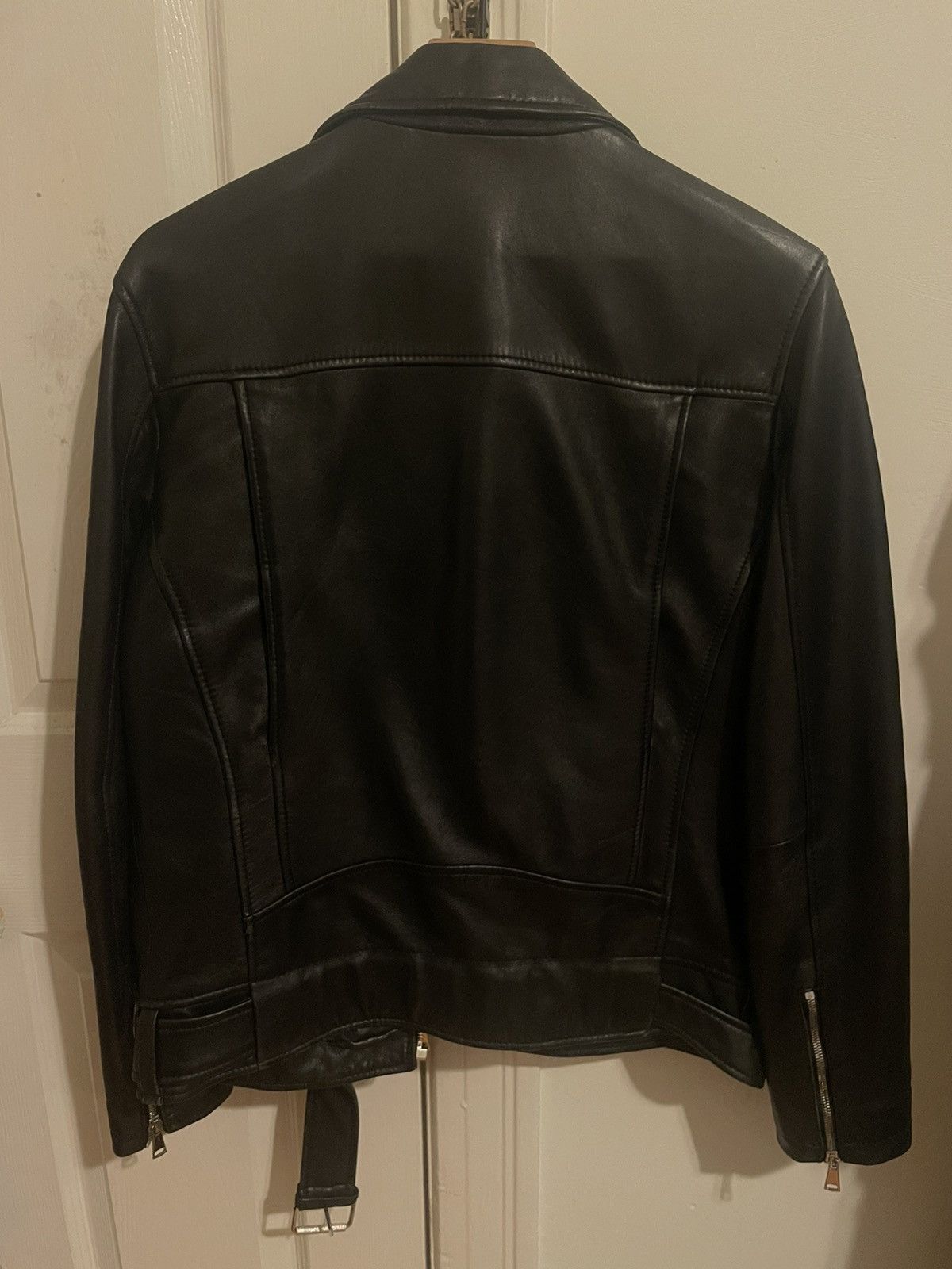 Zara Zara Lambskin Leather Biker Jacket - Size M Size US M / EU 48-50 / 2 - 7 Thumbnail