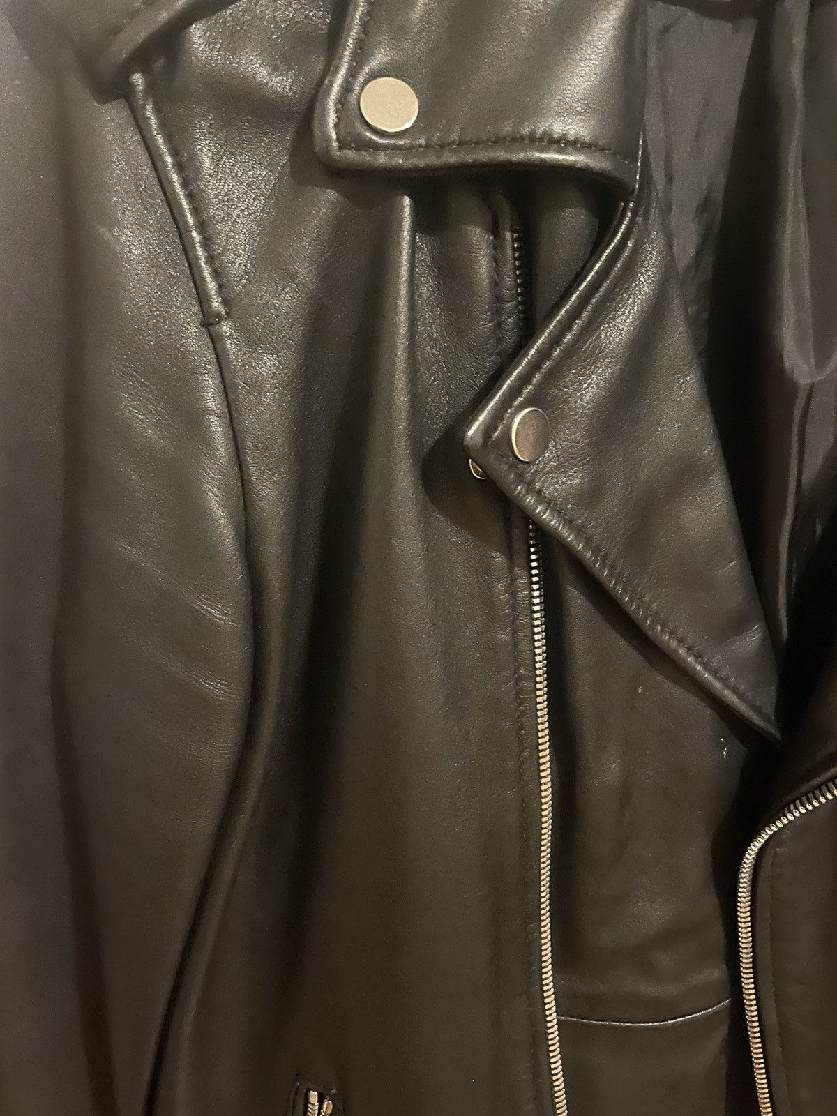 Zara Zara Lambskin Leather Biker Jacket - Size M Size US M / EU 48-50 / 2 - 5 Thumbnail