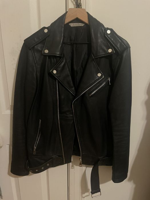 Zara lambskin leather outlet jacket