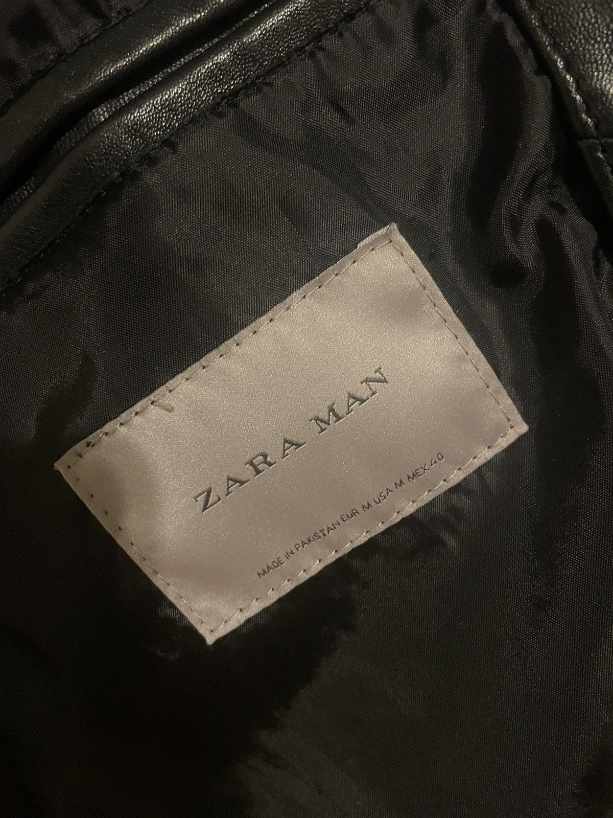 Zara Zara Lambskin Leather Biker Jacket - Size M Size US M / EU 48-50 / 2 - 9 Thumbnail