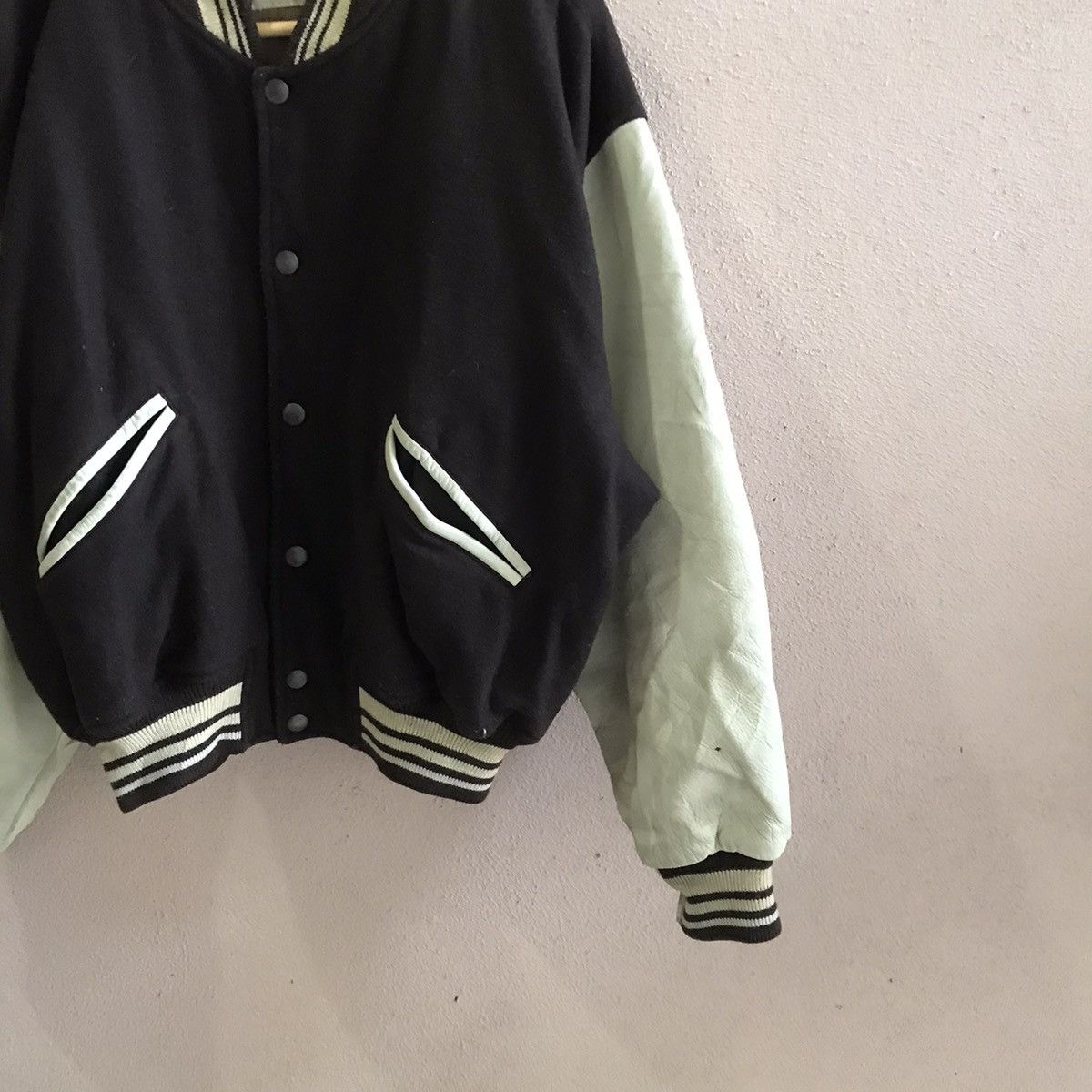 Vintage Vintage Varsity Playlord leather wool jacket stadium jacket Size US L / EU 52-54 / 3 - 4 Thumbnail