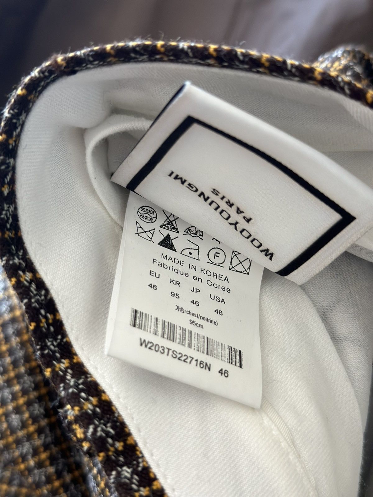 Wooyoungmi Wooyoungmi Check Suit Set-up Size 46R - 11 Thumbnail