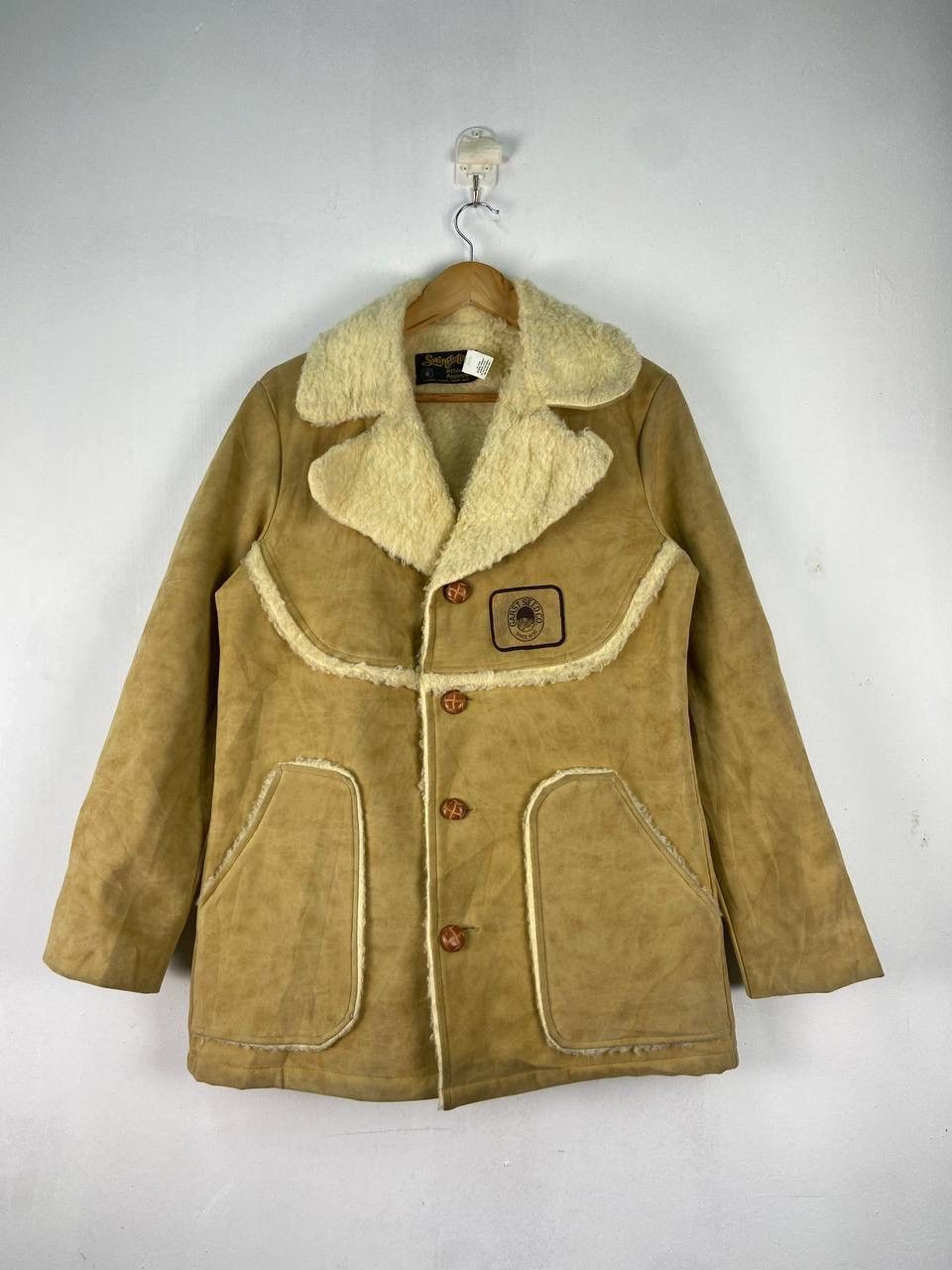 Swingster Vintage 80s B3 Sheepskin Shearling Sherpa Leather Jacket Size US S / EU 44-46 / 1 - 4 Thumbnail