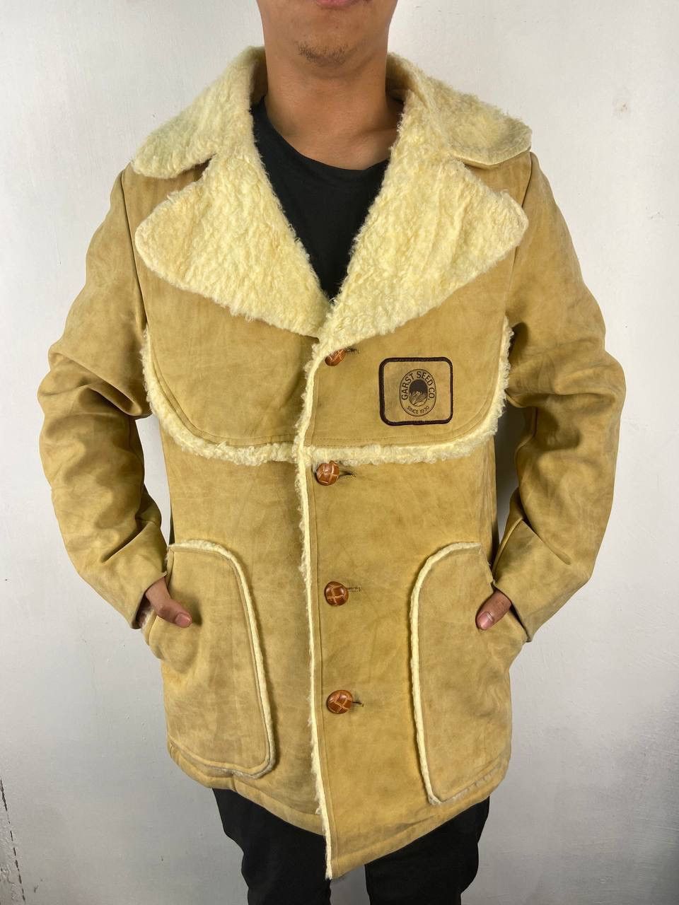 Swingster Vintage 80s B3 Sheepskin Shearling Sherpa Leather Jacket Size US S / EU 44-46 / 1 - 2 Thumbnail