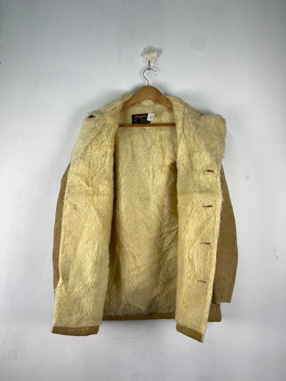 Swingster Vintage 80s B3 Sheepskin Shearling Sherpa Leather Jacket Size US S / EU 44-46 / 1 - 5 Thumbnail