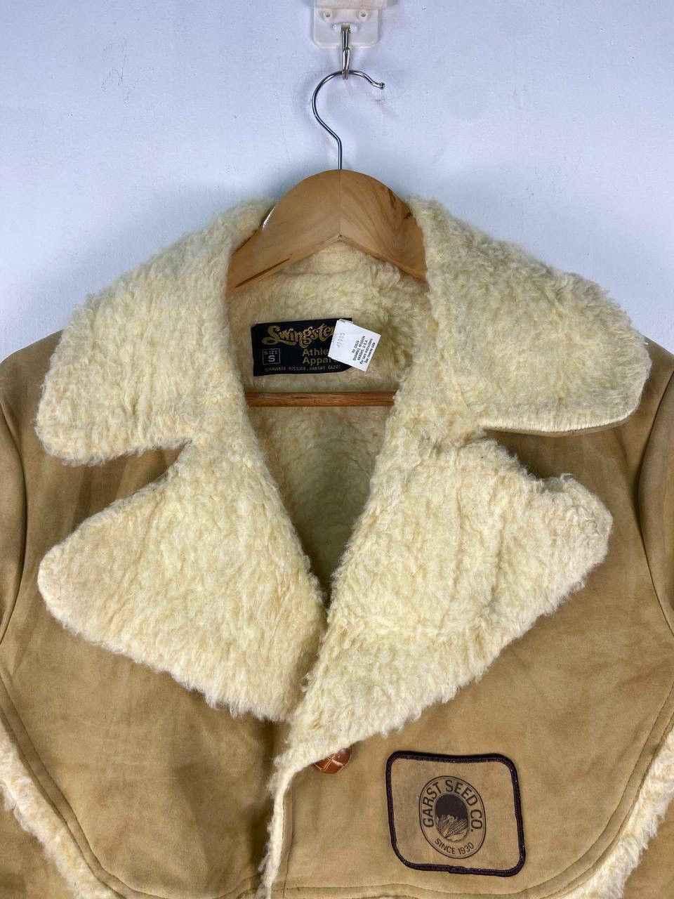 Swingster Vintage 80s B3 Sheepskin Shearling Sherpa Leather Jacket Size US S / EU 44-46 / 1 - 11 Thumbnail