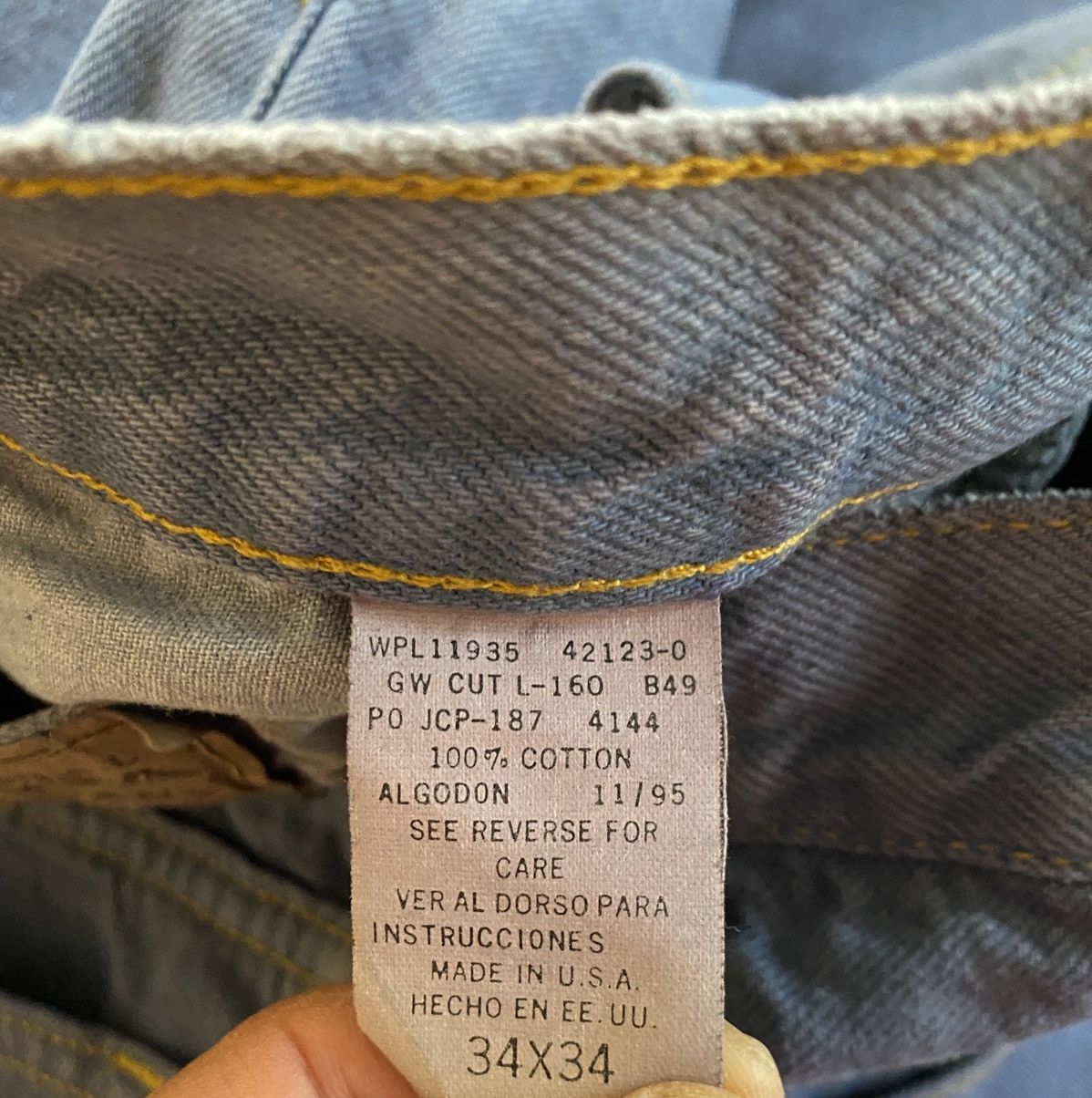 Arizona Jean Co. Vintage 1995 90s Arizona Jean Co Faded Purple Denim 32x33.5 Size US 32 / EU 48 - 11 Thumbnail