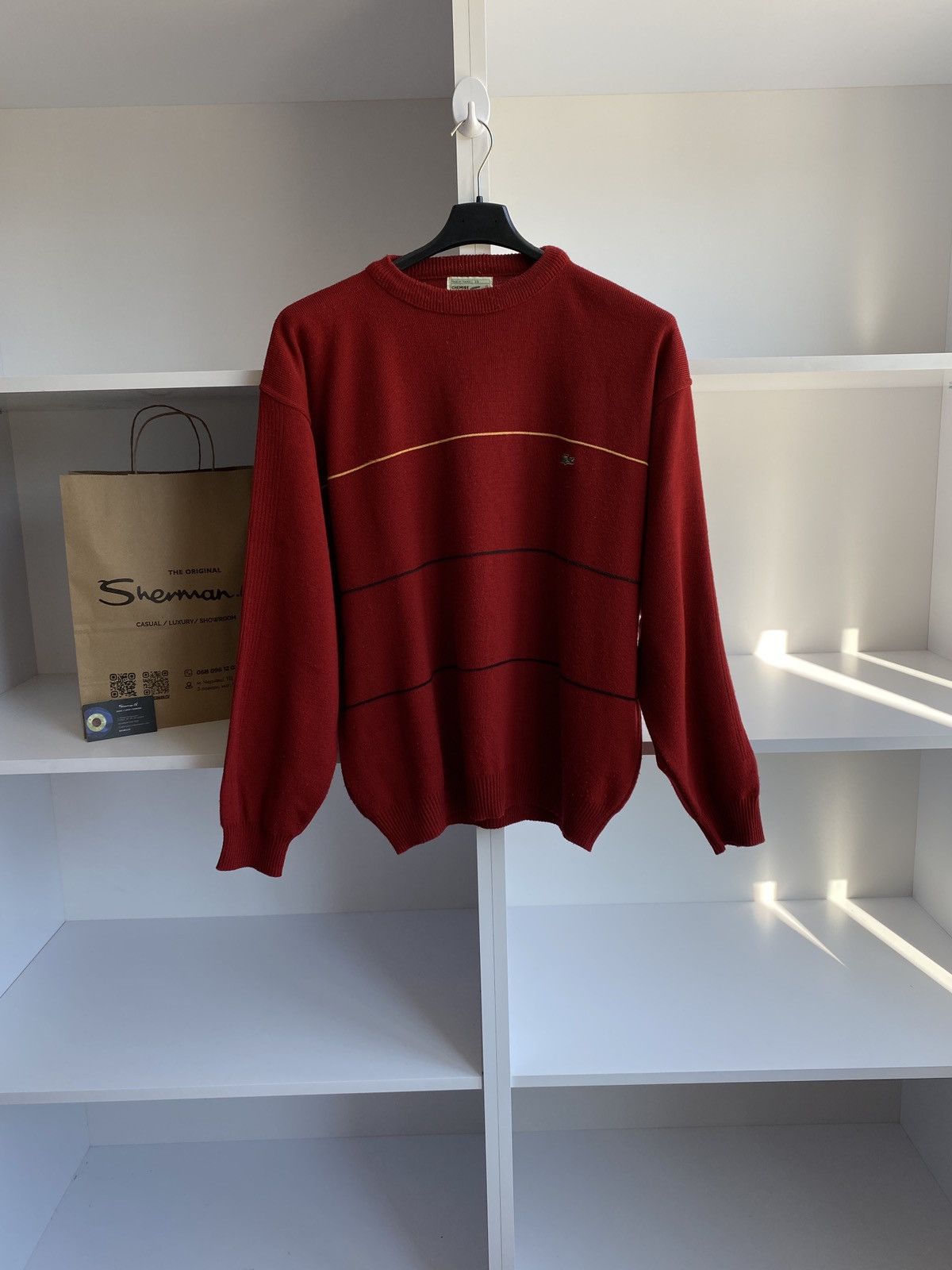 Lacoste × Vintage Vintage Lacoste Knit Sweater Size US L / EU 52-54 / 3 - 1 Thumbnail