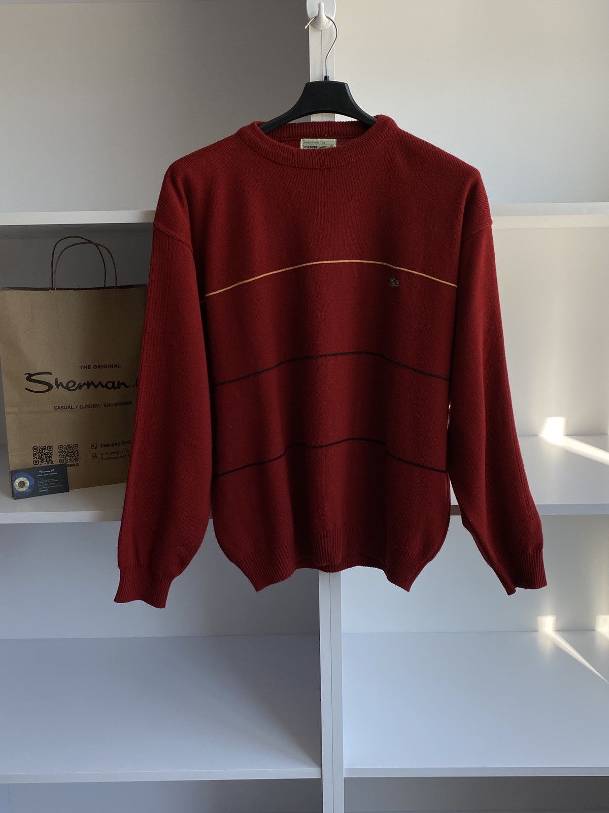 Lacoste × Vintage Vintage Lacoste Knit Sweater Size US L / EU 52-54 / 3 - 2 Thumbnail