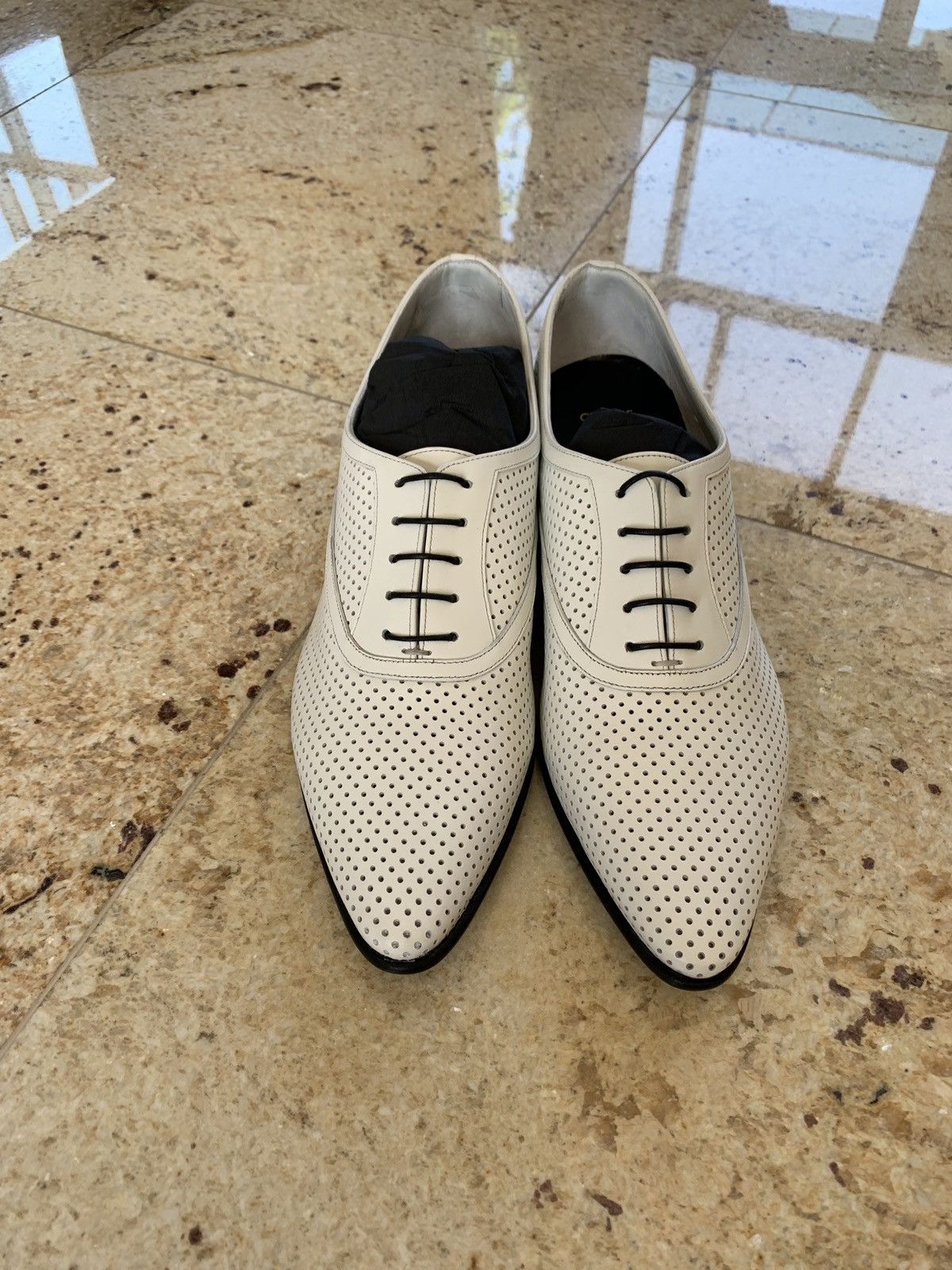 Celine Perforated White Jacno Boot in Calfskin Size US 6 / EU 39 - 3 Thumbnail