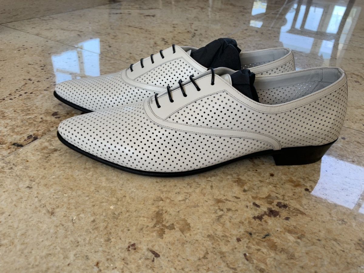 Celine × Hedi Slimane SS20 Rare Oxford 30mm Jacno White Shoes