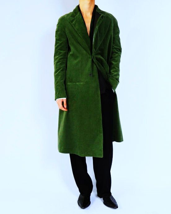 Haider Ackermann Haider Ackermann Green Velvet Coat F/W17 Size US M / EU 48-50 / 2 - 2 Thumbnail