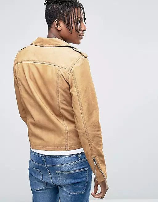 Genuine Leather Casual Friday Biker Jacket In Tan Leather Size US L / EU 52-54 / 3 - 2 Thumbnail