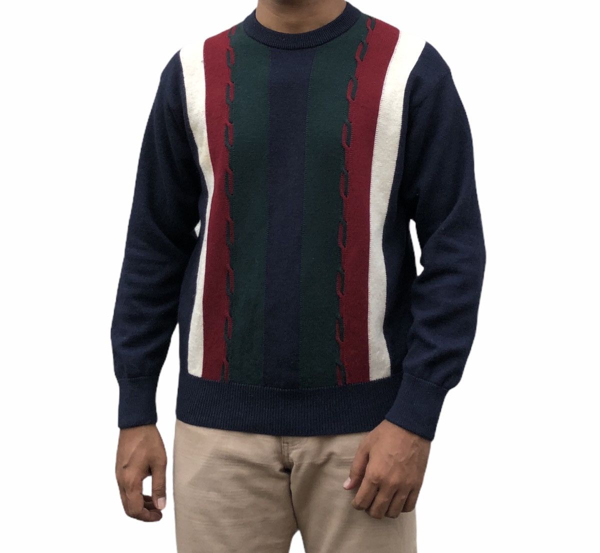 Burberry Vintage 90s Burberrys Knitted Sweatshirt Size US M / EU 48-50 / 2 - 2 Thumbnail