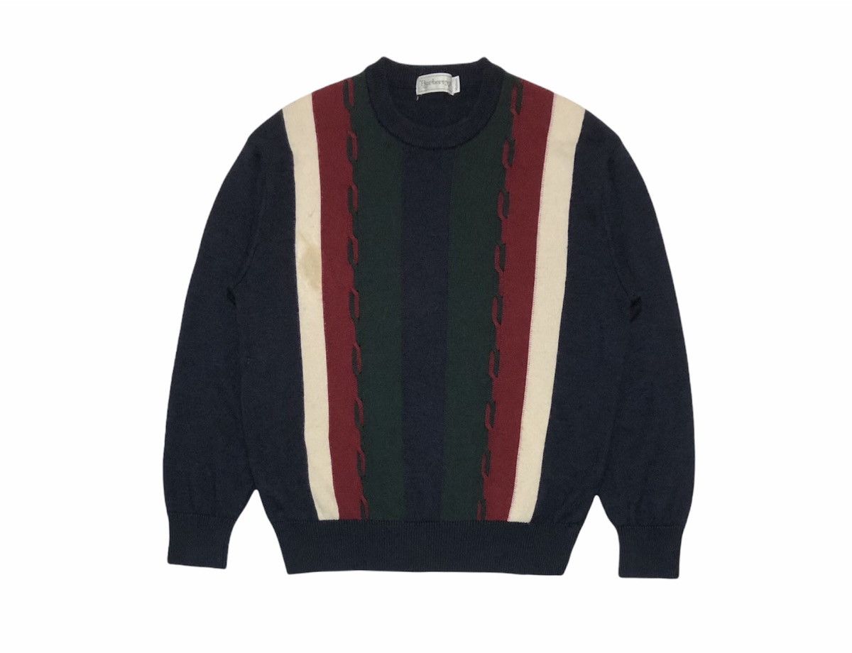 Burberry Vintage 90s Burberrys Knitted Sweatshirt Size US M / EU 48-50 / 2 - 5 Thumbnail