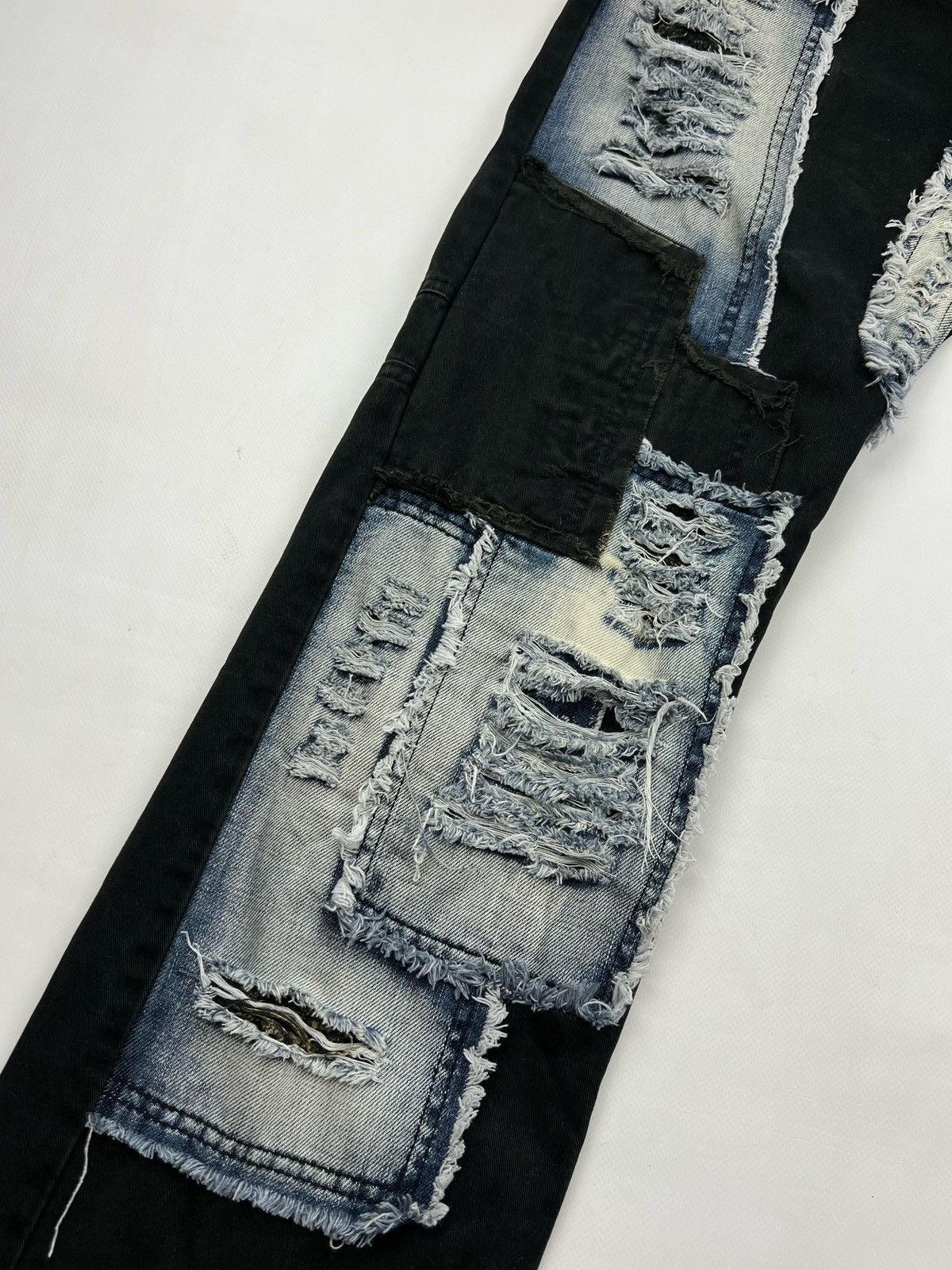 Japanese Brand × Vintage Distressed patches Denim Jeans Kurt cobain style grunge Size US 30 / EU 46 - 16 Thumbnail