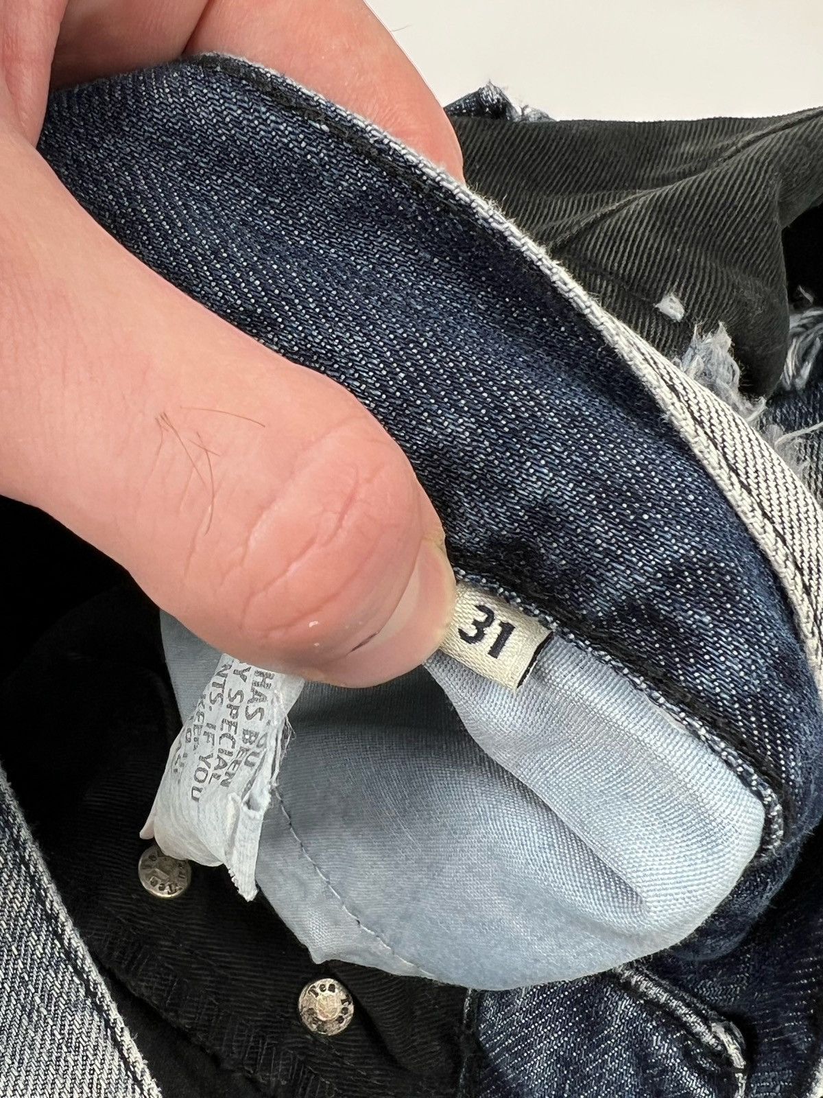 Japanese Brand × Vintage Distressed patches Denim Jeans Kurt cobain style grunge Size US 30 / EU 46 - 5 Thumbnail