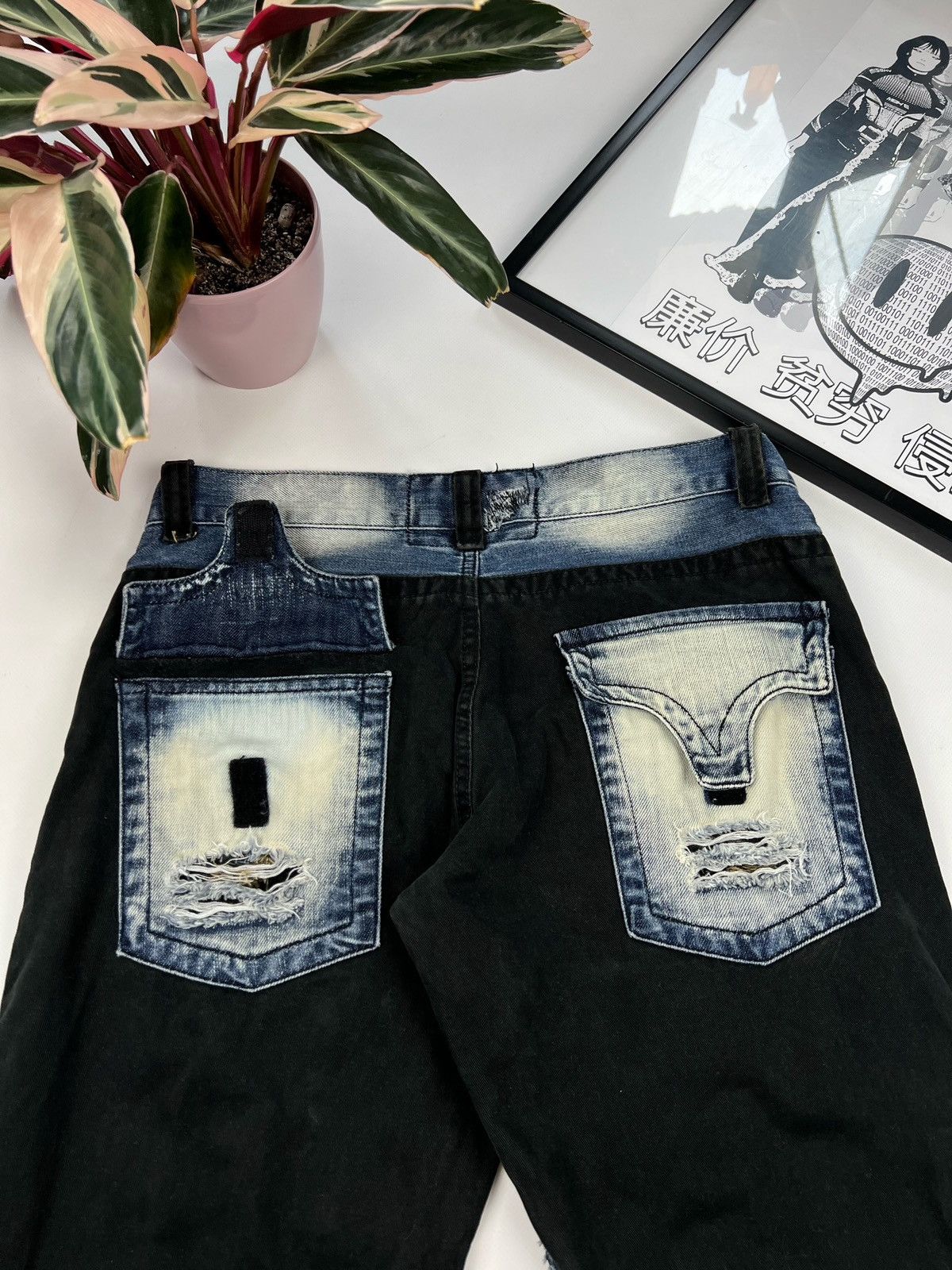Japanese Brand × Vintage Distressed patches Denim Jeans Kurt cobain style grunge Size US 30 / EU 46 - 19 Thumbnail