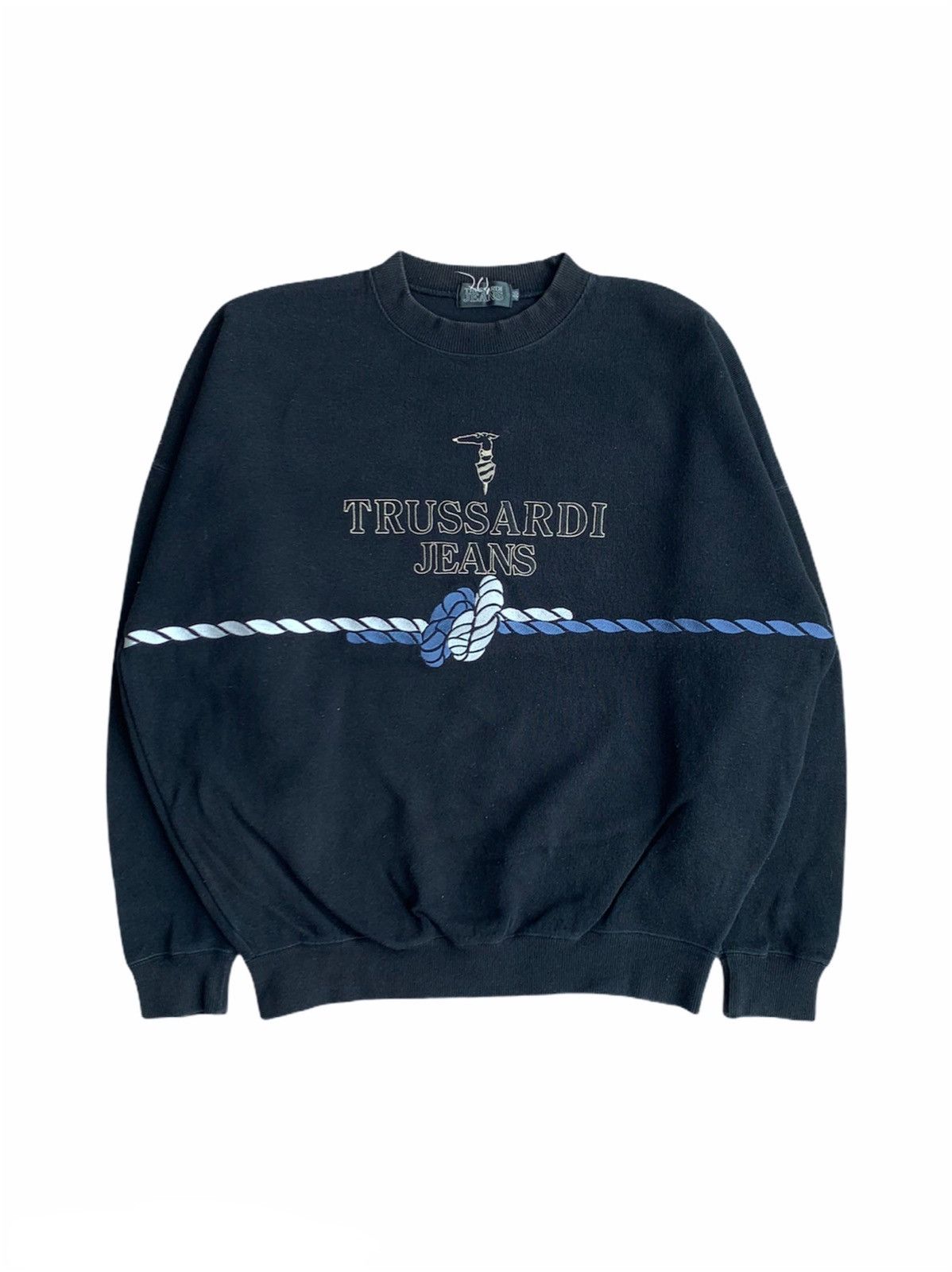 Trussardi Vintage Trussardi Embroidered Logo Crewneck Sweatshirt Size US M / EU 48-50 / 2 - 1 Thumbnail