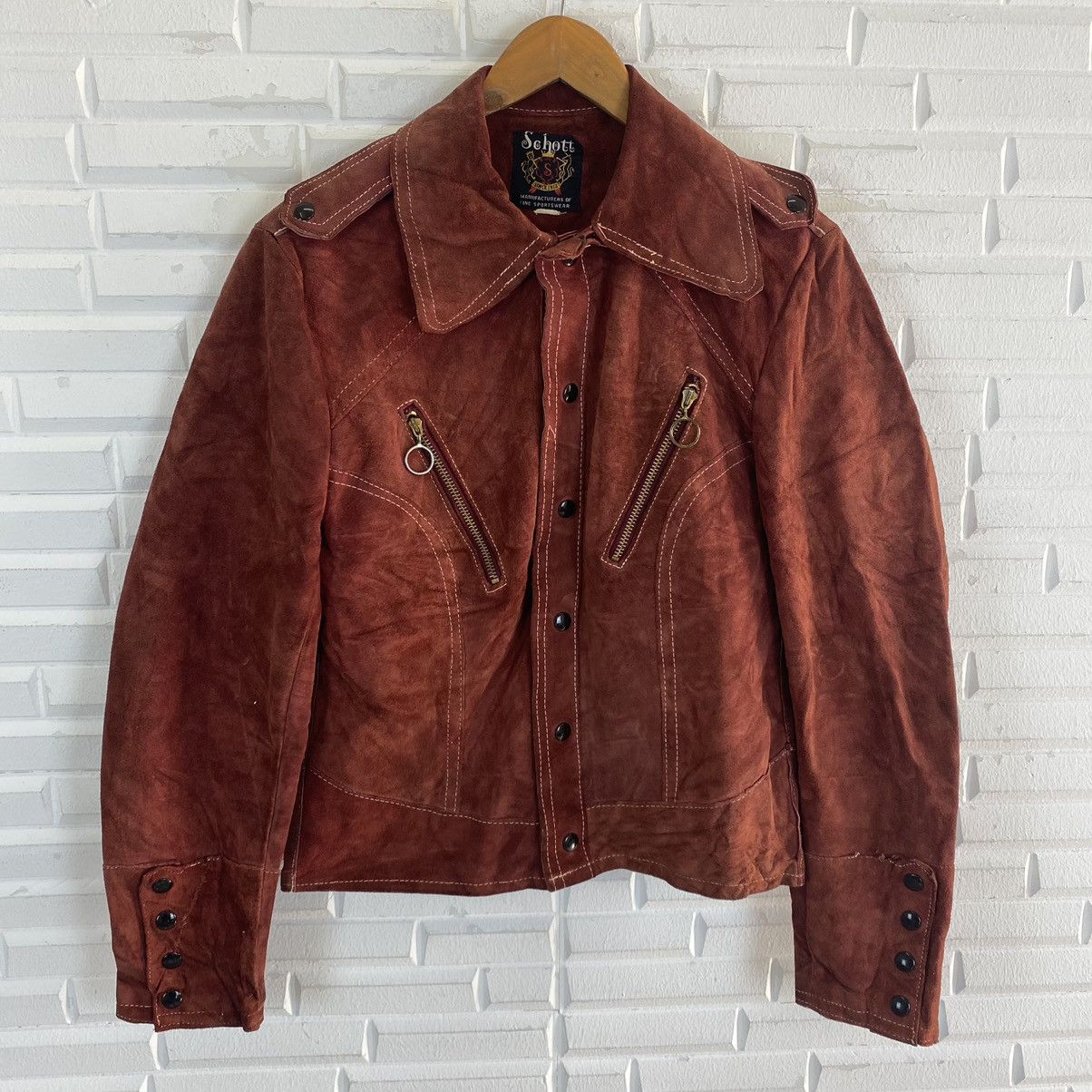 Schott ✨VTG 70s SCHOTT MELTOR COWHIDE JACKET MEN SIZE 38 Size US S / EU 44-46 / 1 - 3 Thumbnail