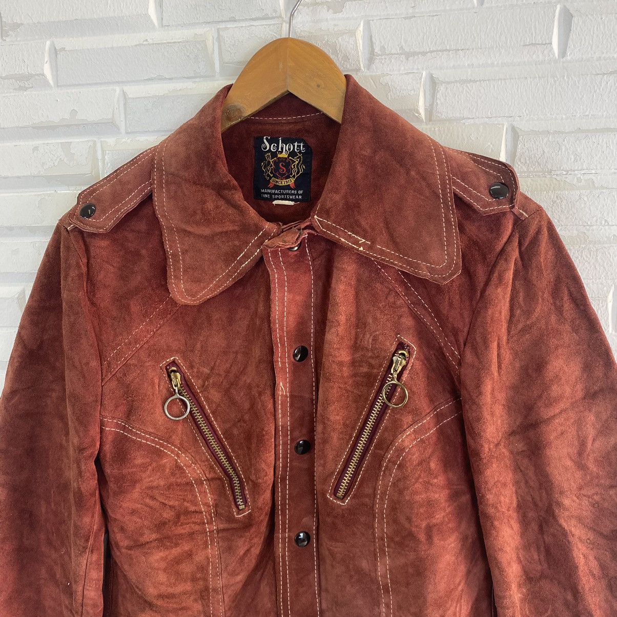 Schott ✨VTG 70s SCHOTT MELTOR COWHIDE JACKET MEN SIZE 38 Size US S / EU 44-46 / 1 - 6 Thumbnail