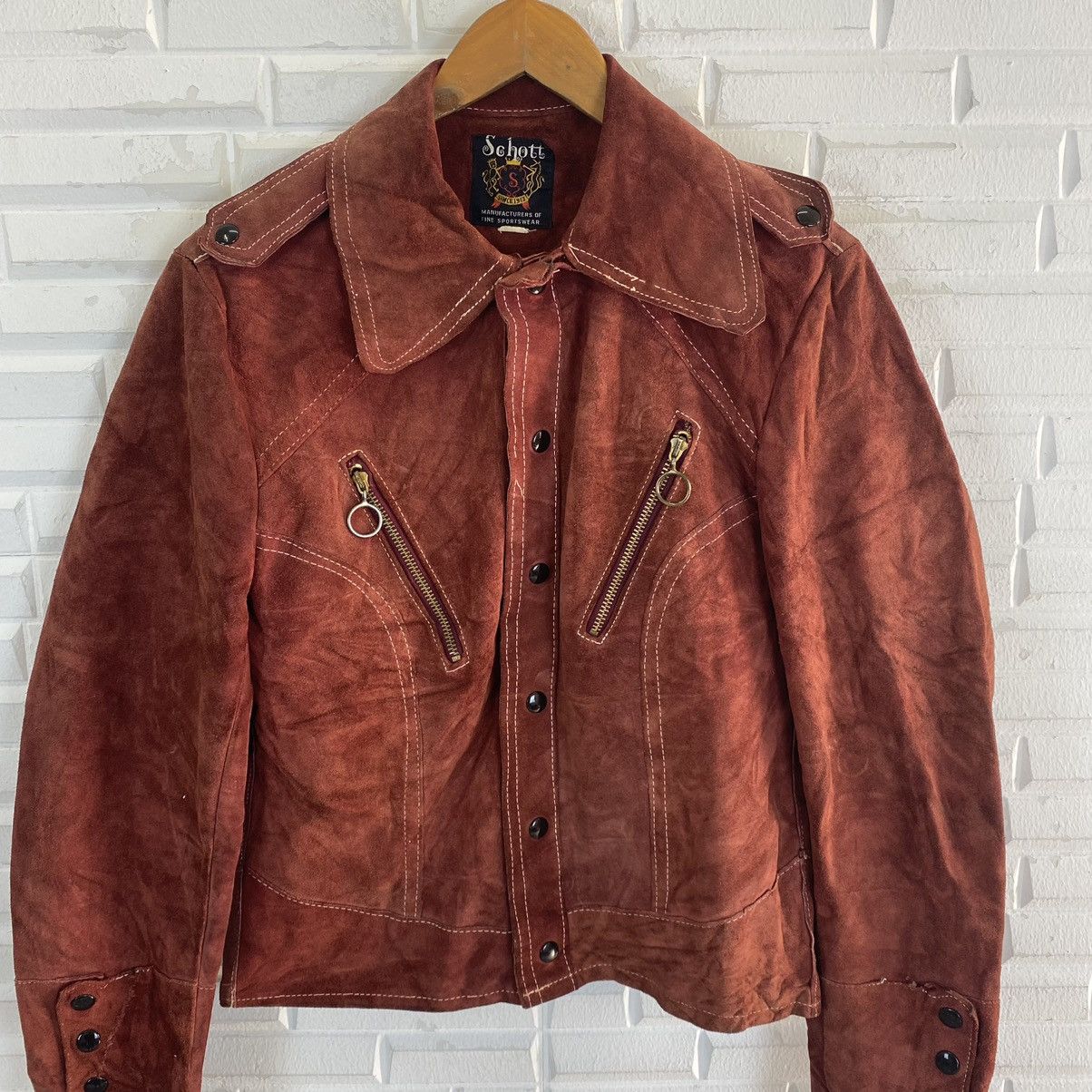 Schott ✨VTG 70s SCHOTT MELTOR COWHIDE JACKET MEN SIZE 38 Size US S / EU 44-46 / 1 - 5 Thumbnail