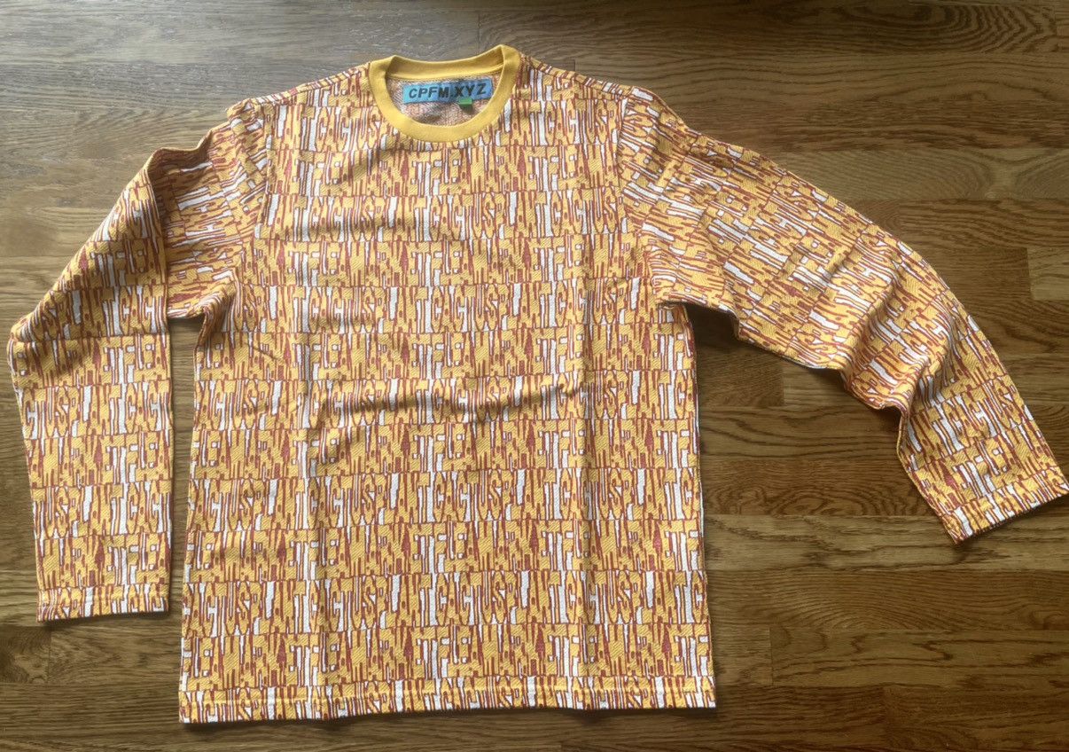 Medium CPFM Anxiety Jacquard Longsleeve Knit Crewneck Tee