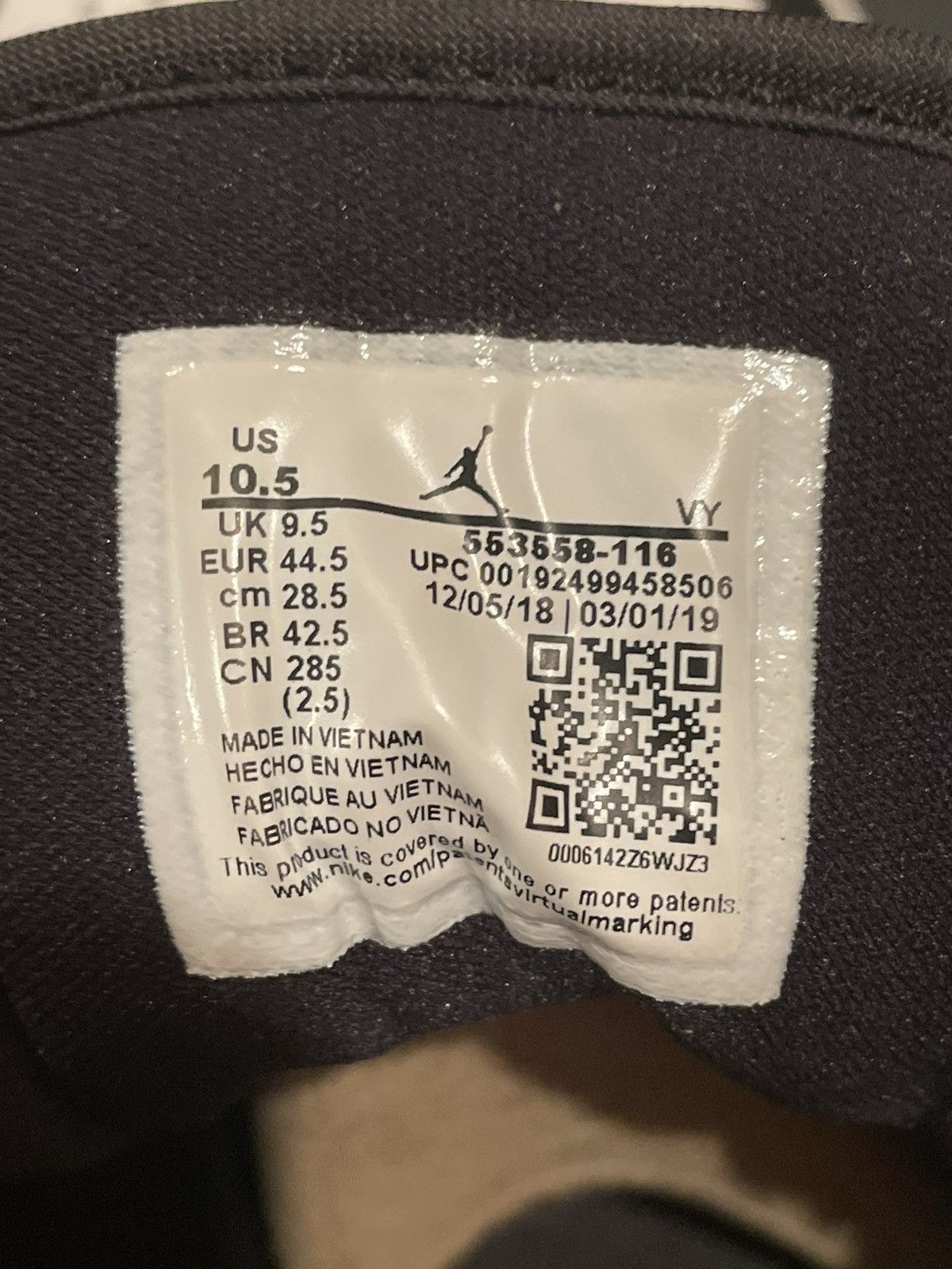 Jordan Brand 10.5 (2019) Jordan 1 Low Black Toe White OG SE 3 4 5 11 Size US 10.5 / EU 43-44 - 6 Thumbnail