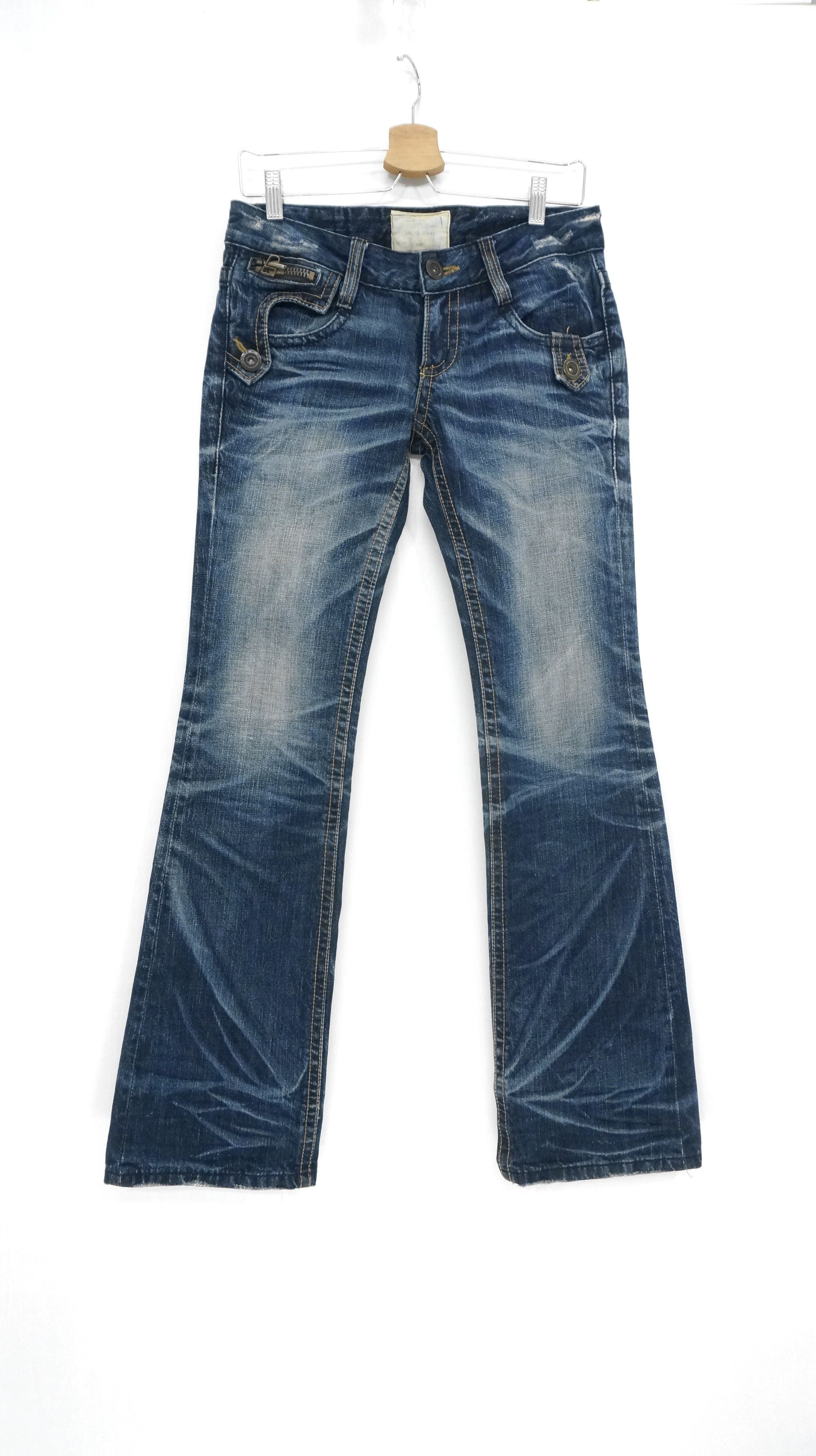 Japanese Brand Dope 🔥 LOLITA Vintage Flared Lowrise Jeans Size US 29 - 2 Thumbnail