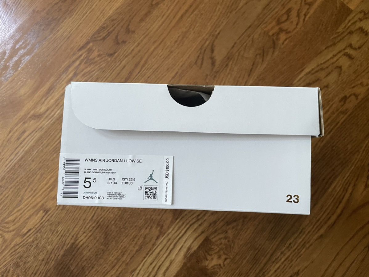 Jordan Brand US W 5.5 / M 4 Limelight Jordan 1 Low SE Pine Green White Size US 5.5 / IT 35.5 - 15 Thumbnail
