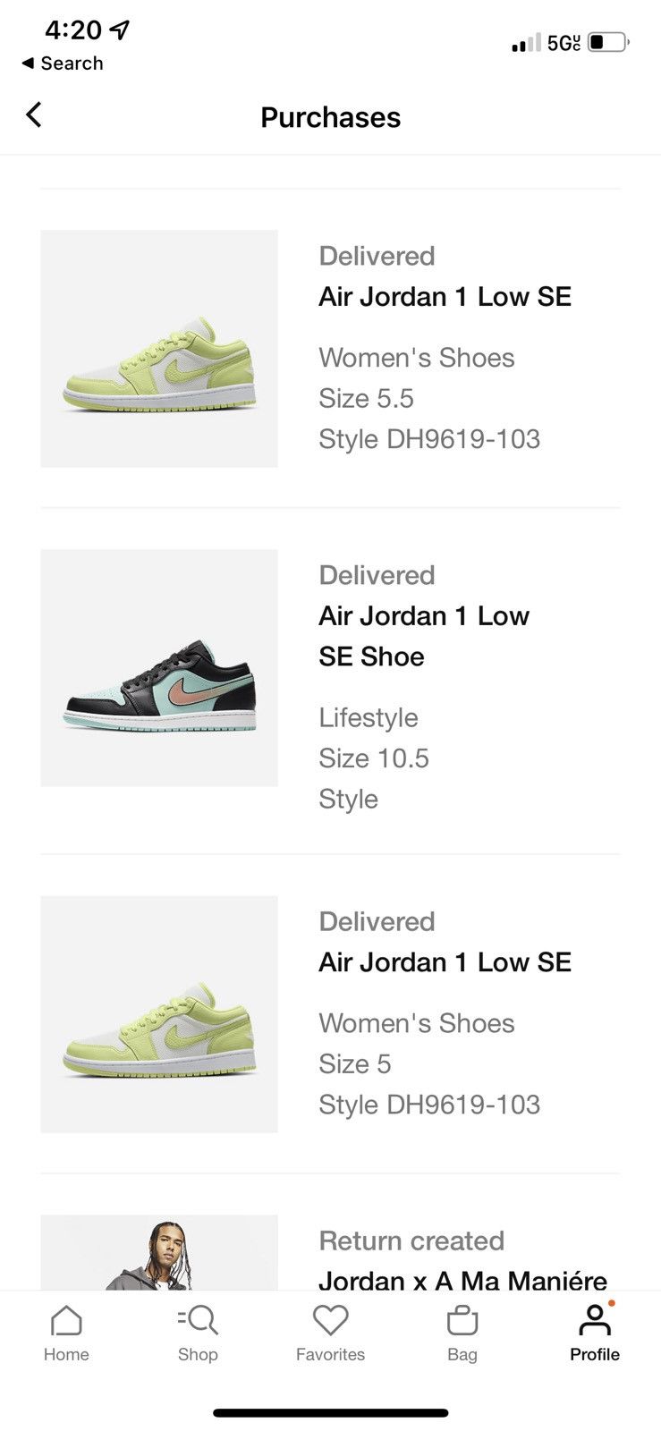 Jordan Brand US W 5.5 / M 4 Limelight Jordan 1 Low SE Pine Green White Size US 5.5 / IT 35.5 - 21 Thumbnail