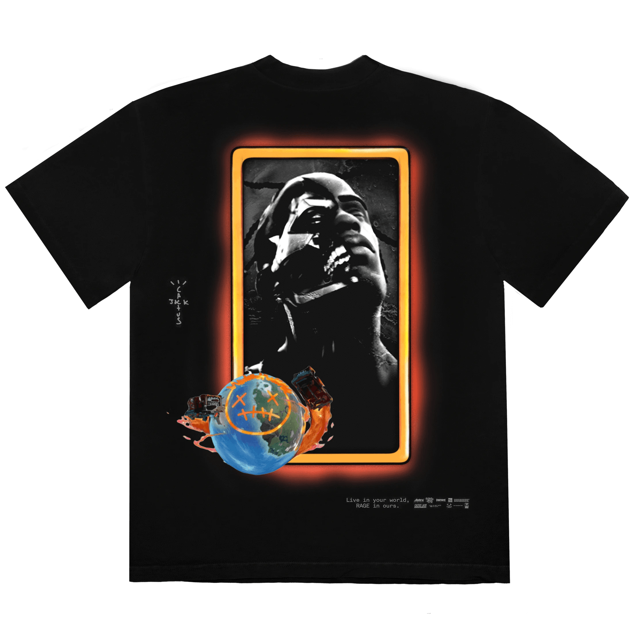 Travis Scott Small Fortnite Black Astro Portrait Shirt T-3500 Utopia Size US S / EU 44-46 / 1 - 11 Thumbnail