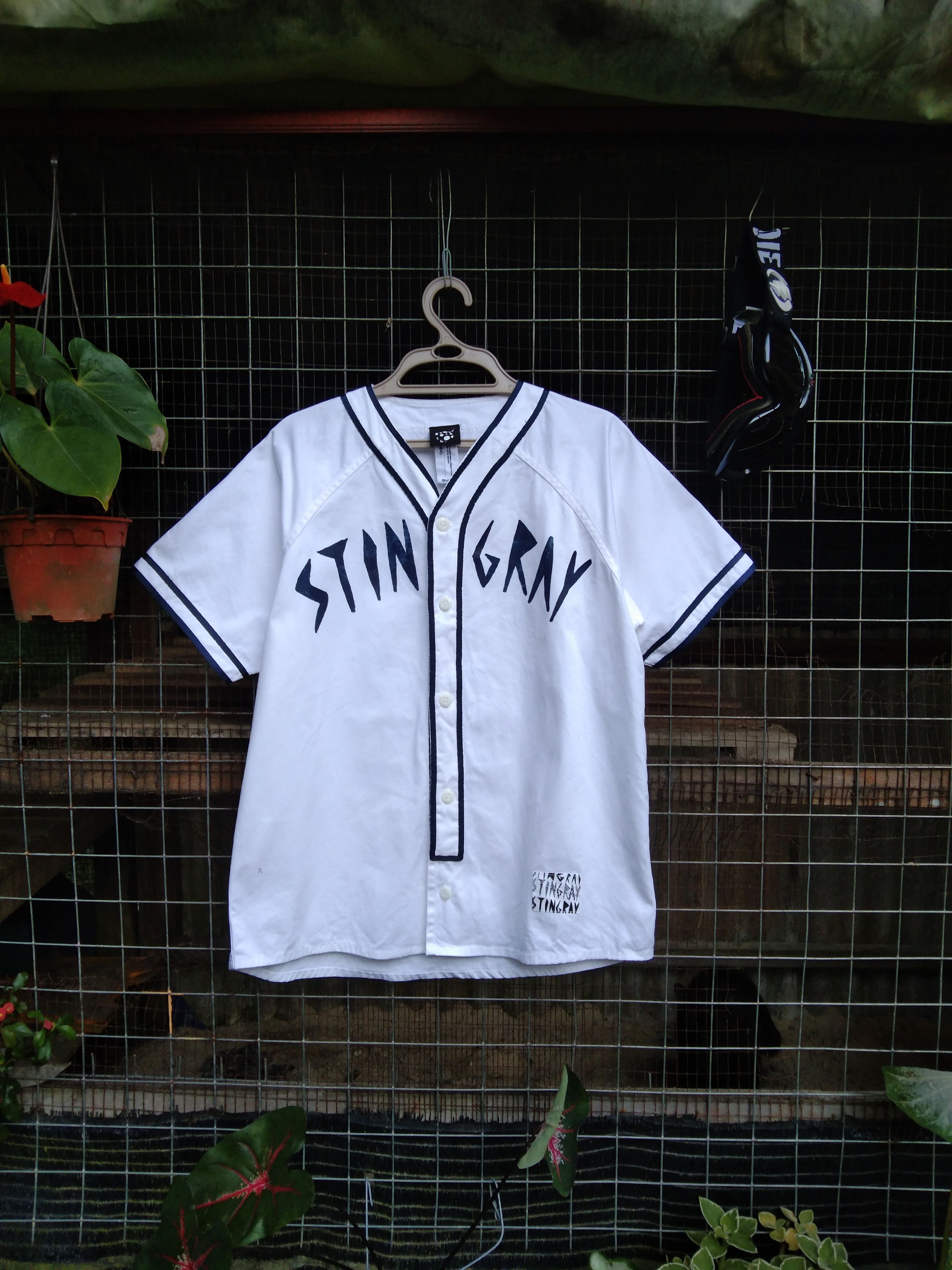 image of Bulls Of Summer x Mlb Summer Outfits Vintage Stingray Baseball Tee in White, Men's (Size Large)