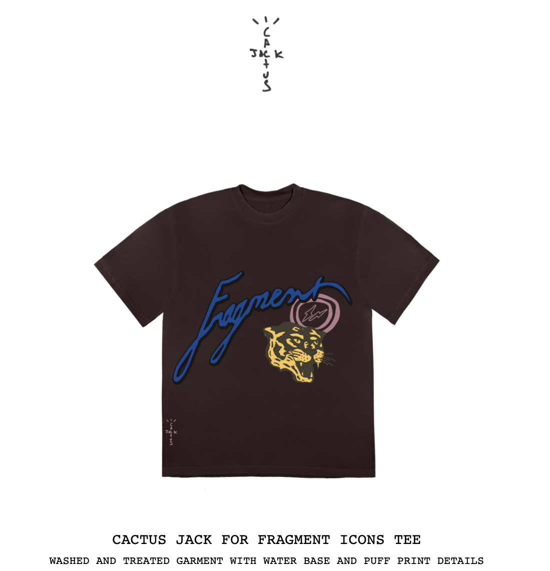 Fragment Design Medium Cactus Jack for Fragment Icons Tee Shirt Mocha Brown Size US M / EU 48-50 / 2 - 8 Thumbnail